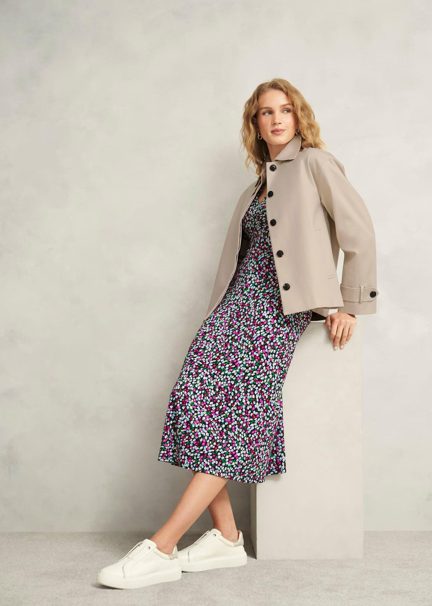 Petite Flo Jersey Dress, Pink Multi, hi-res