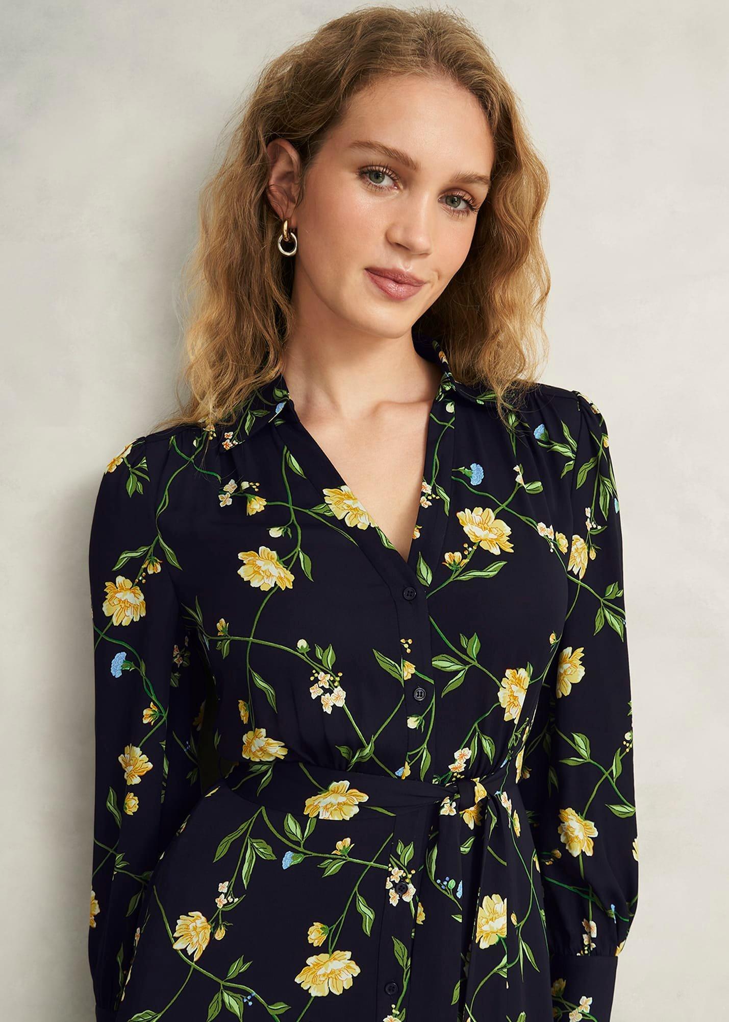 Everly Dress, Navy Multi, hi-res