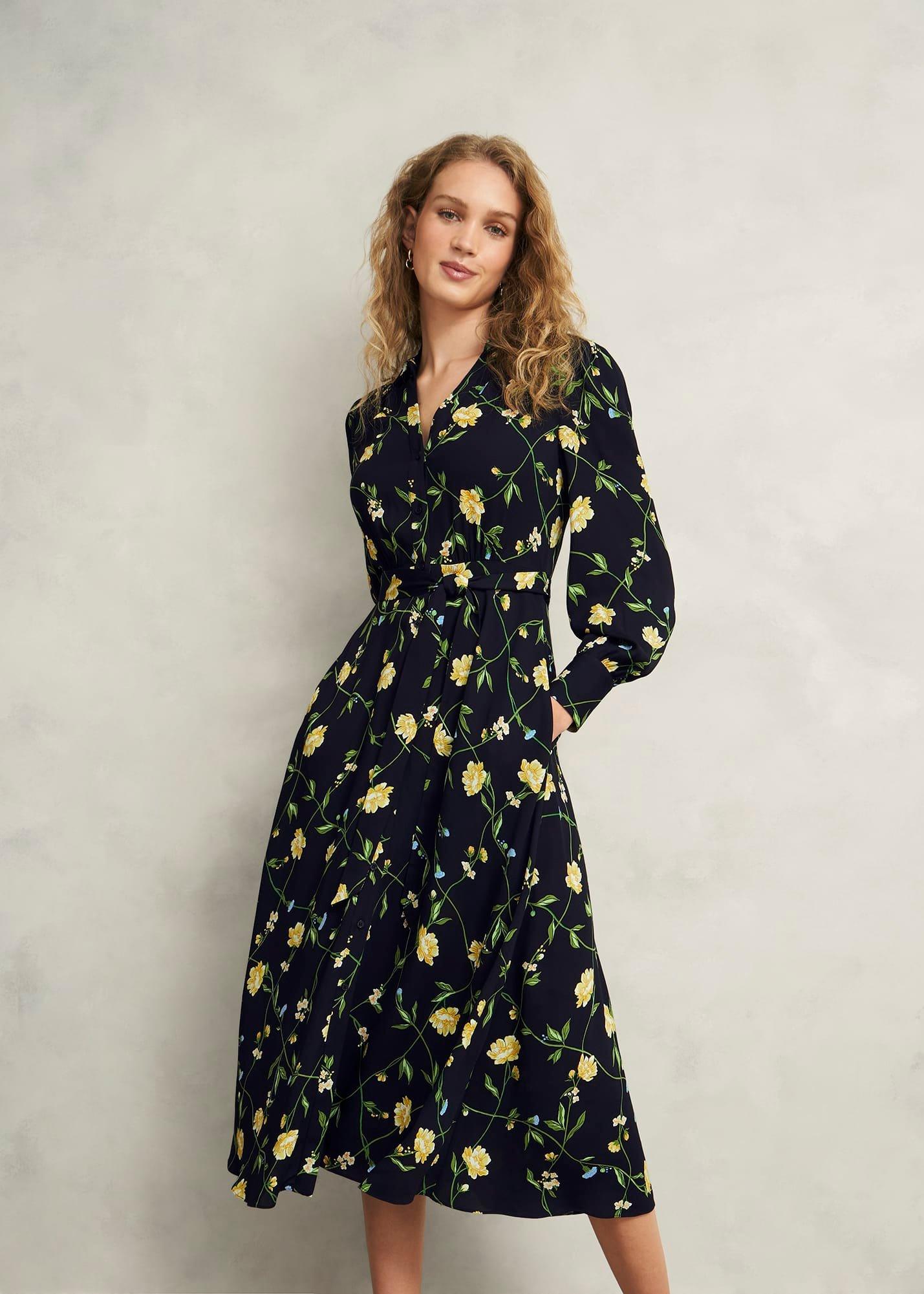 Everly Dress, Navy Multi, hi-res