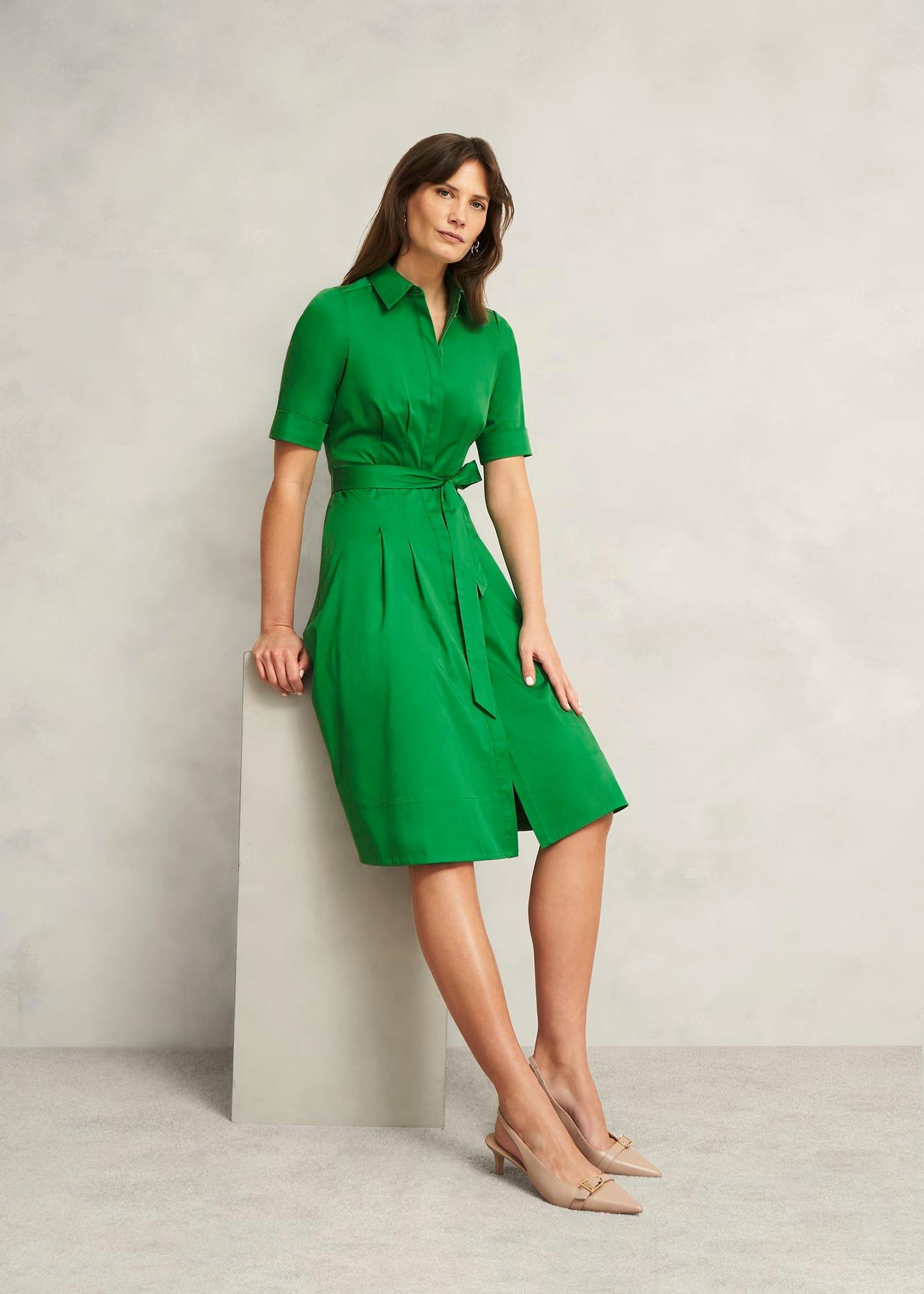 Petite Brigitta Dress, Lush Green, hi-res