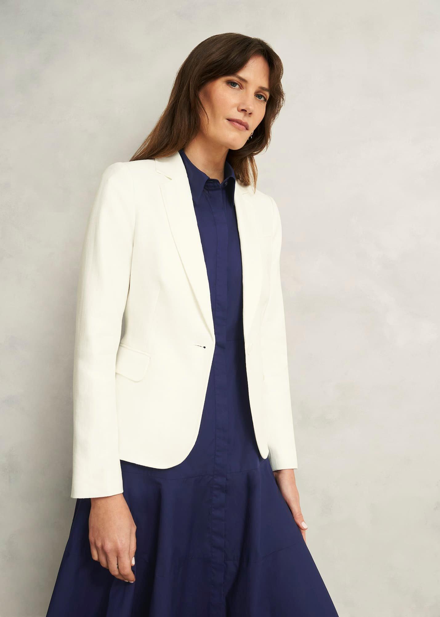 Lilah Cotton Dress, Rich Navy Blue, hi-res