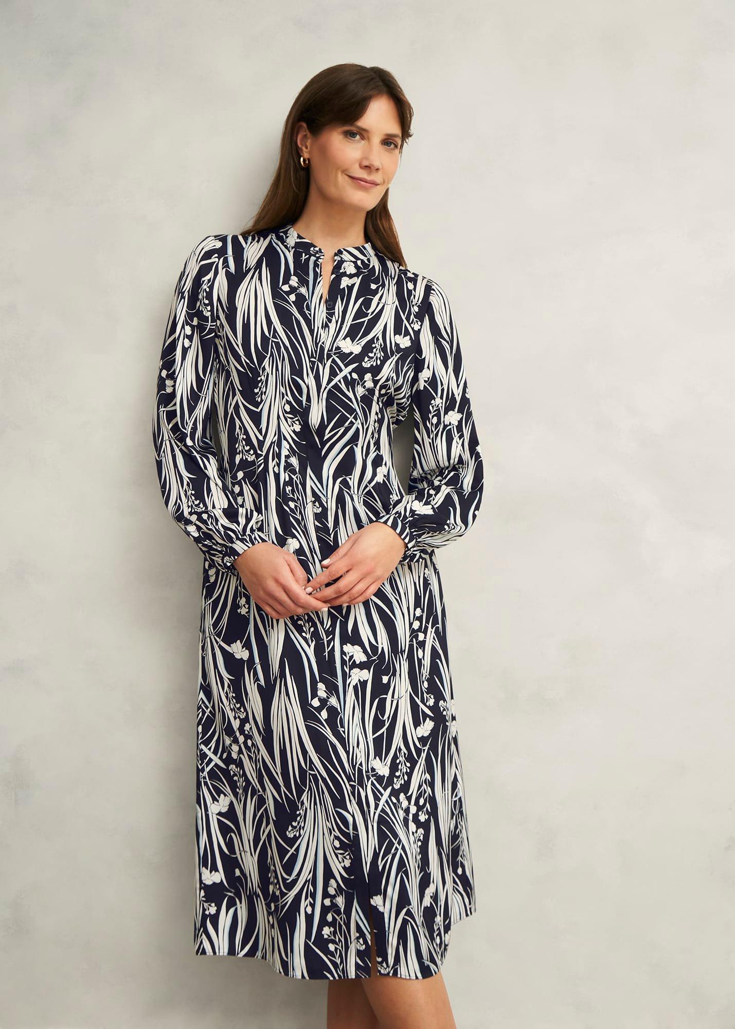 Colette Dress, Navy Ivory, hi-res