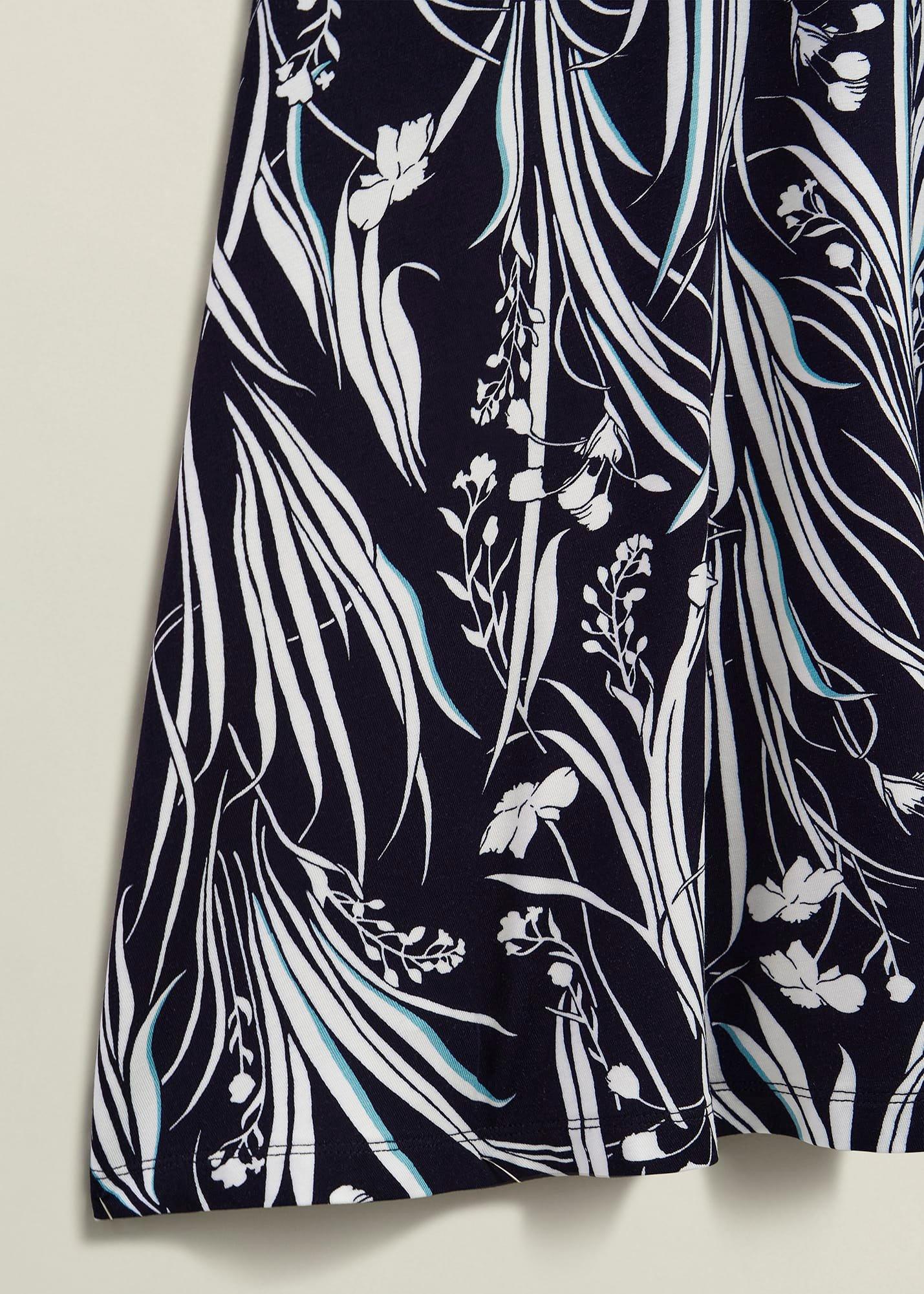 Mollie Jersey Dress, Navy Ivory, hi-res