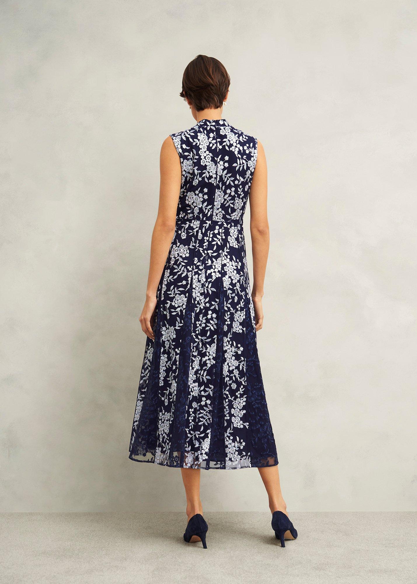 Quin Embroidered Dress, Midnight Ivory, hi-res