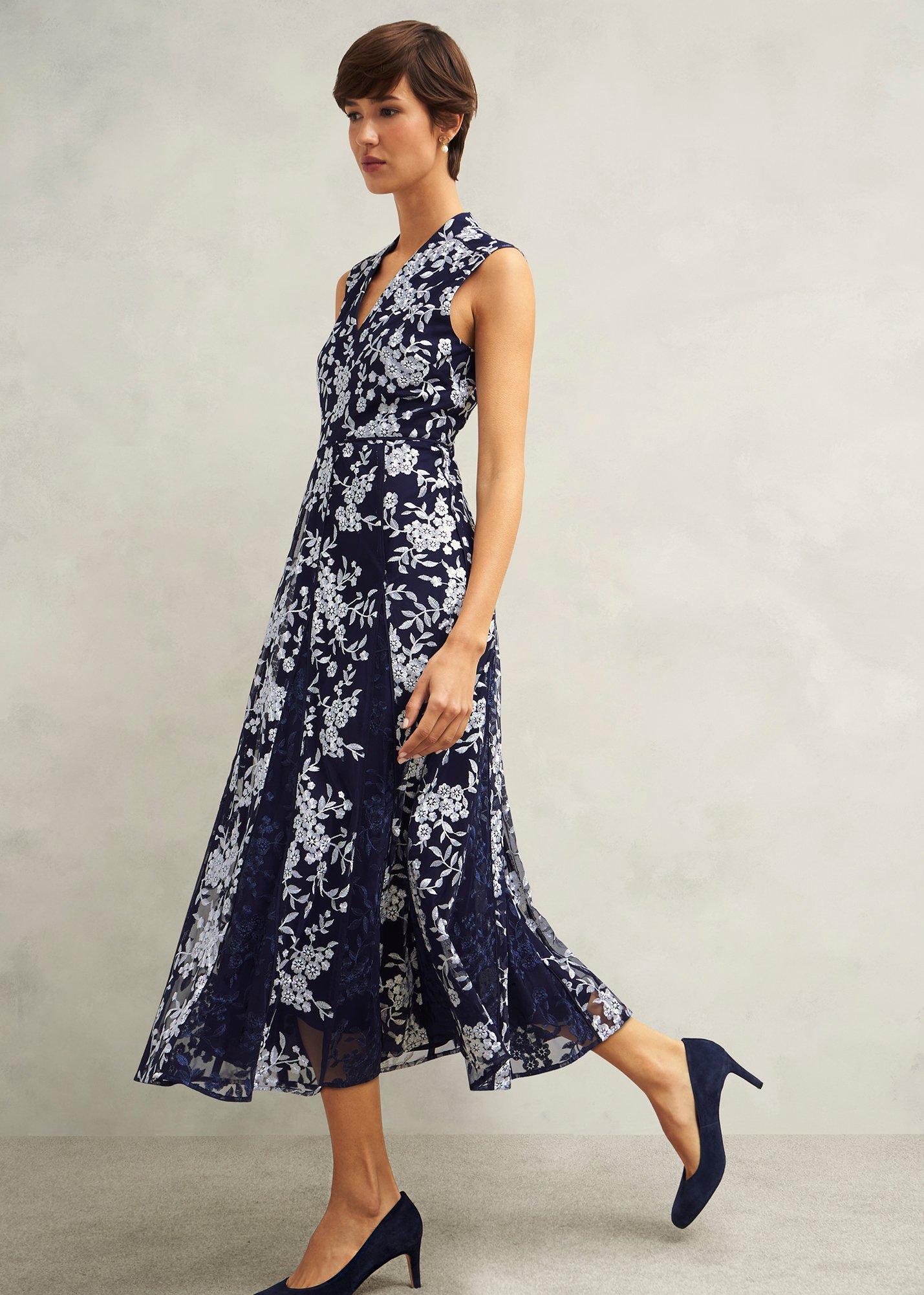 Quin Embroidered Dress, Midnight Ivory, hi-res