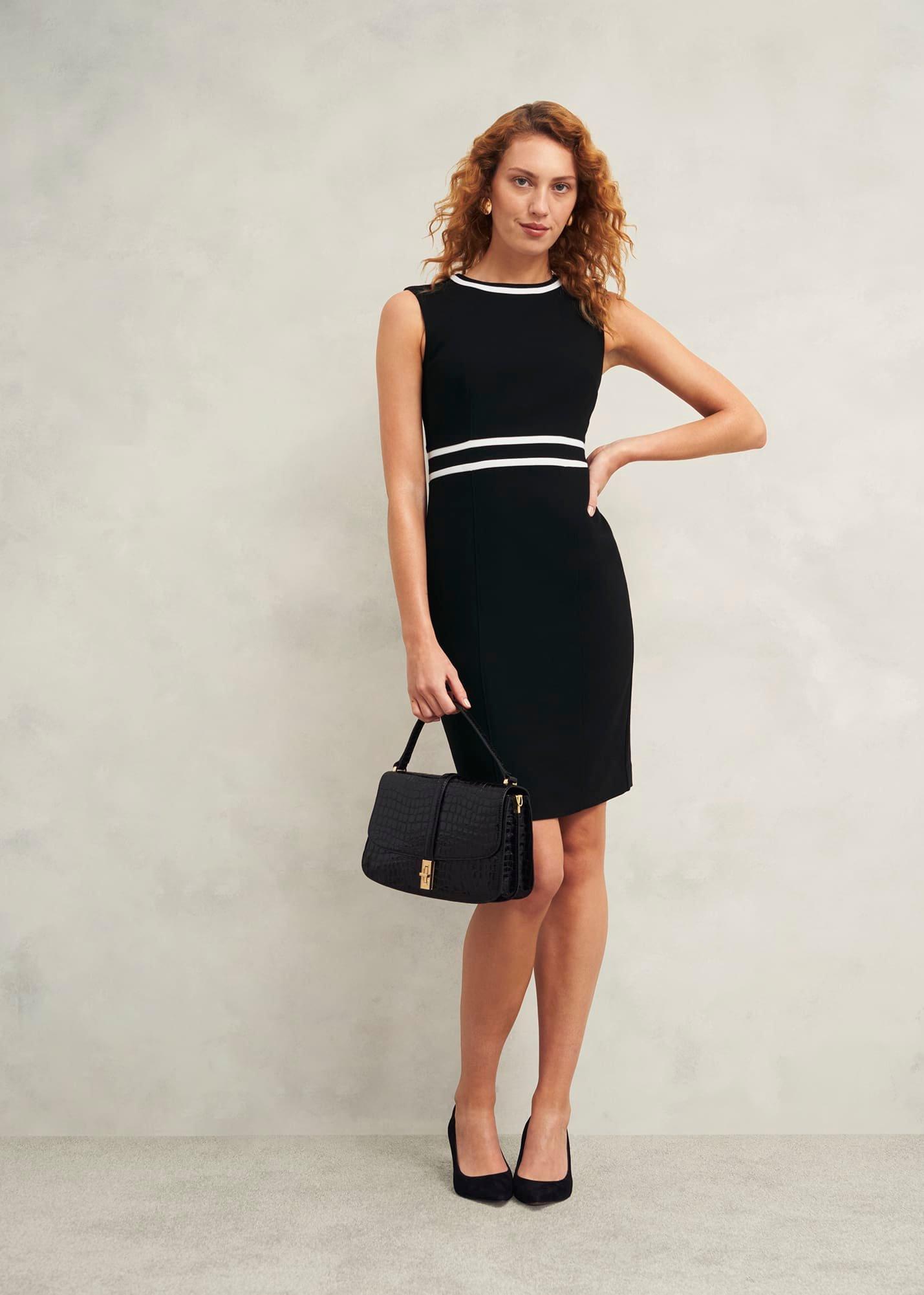 Petite Nory Dress, Black Ivory, hi-res