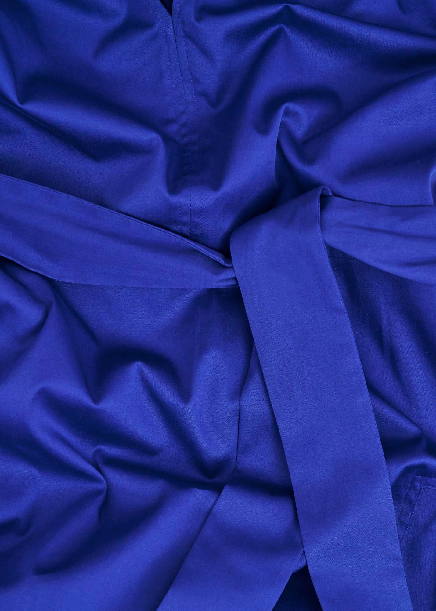 Kinder Cotton Blend Midi Dress, Clematis Blue, hi-res