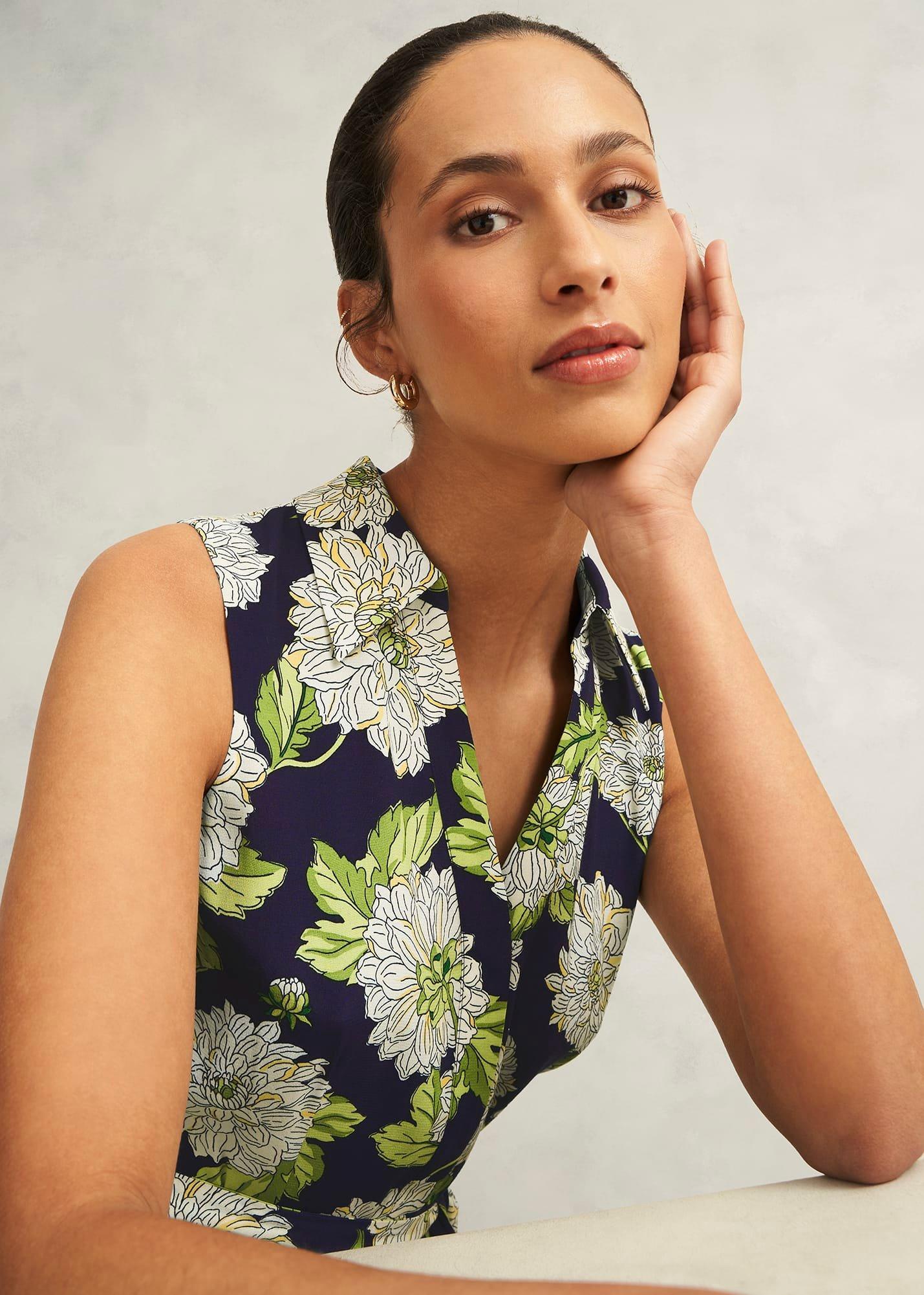 Bea Dress, Navy Multi, hi-res