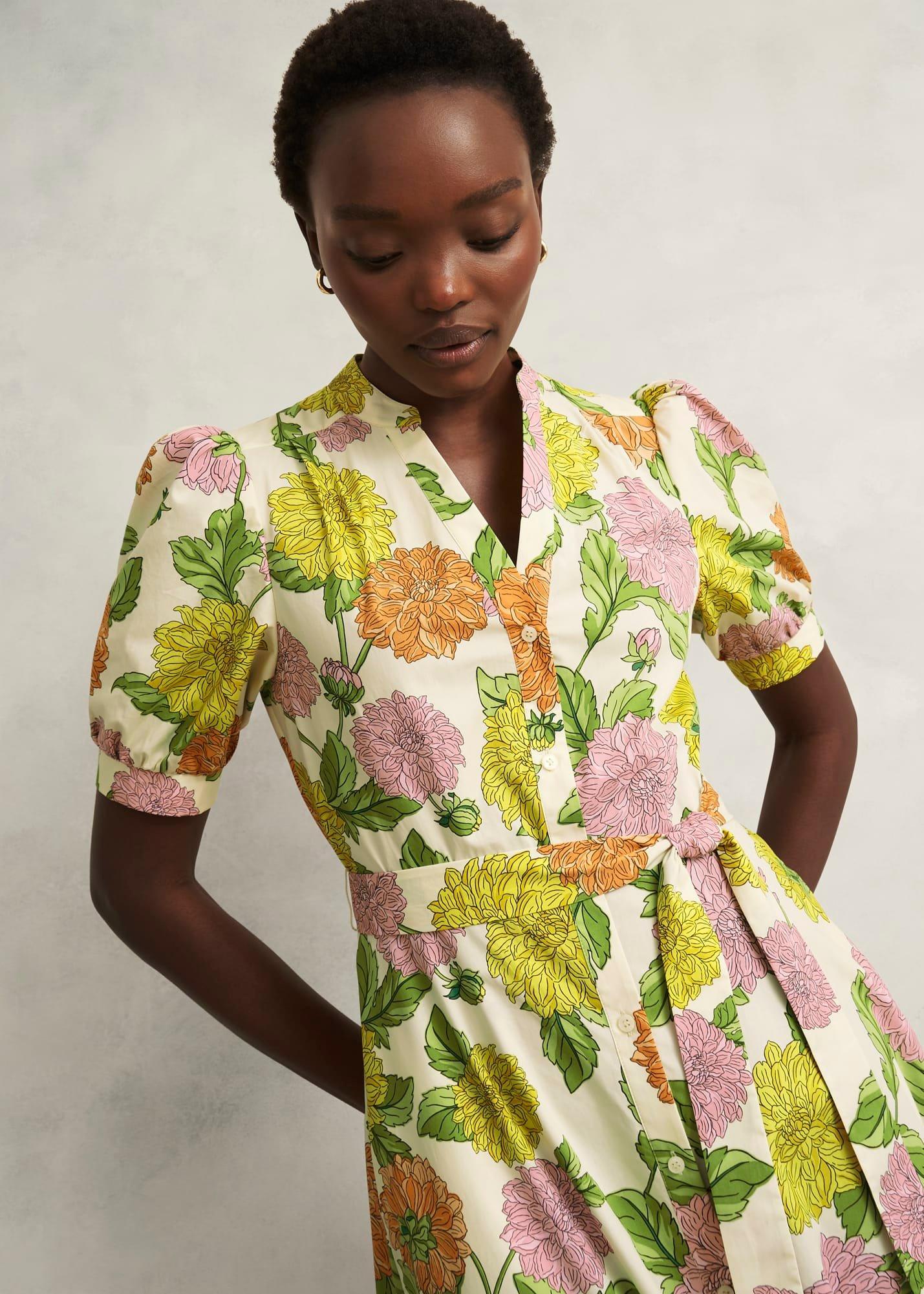 Elina Dress, Cream Multi, hi-res