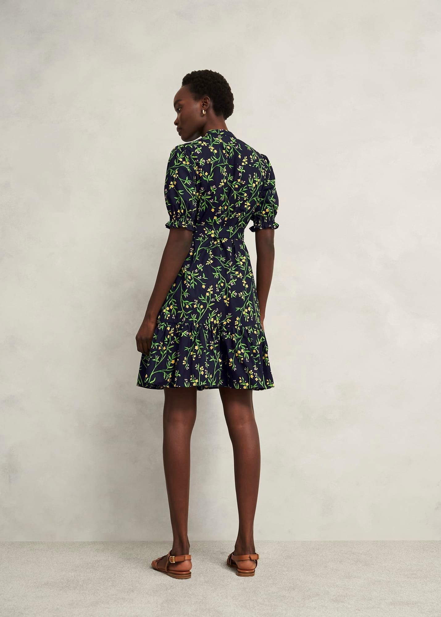 Christina Cotton Dress, Navy Multi, hi-res
