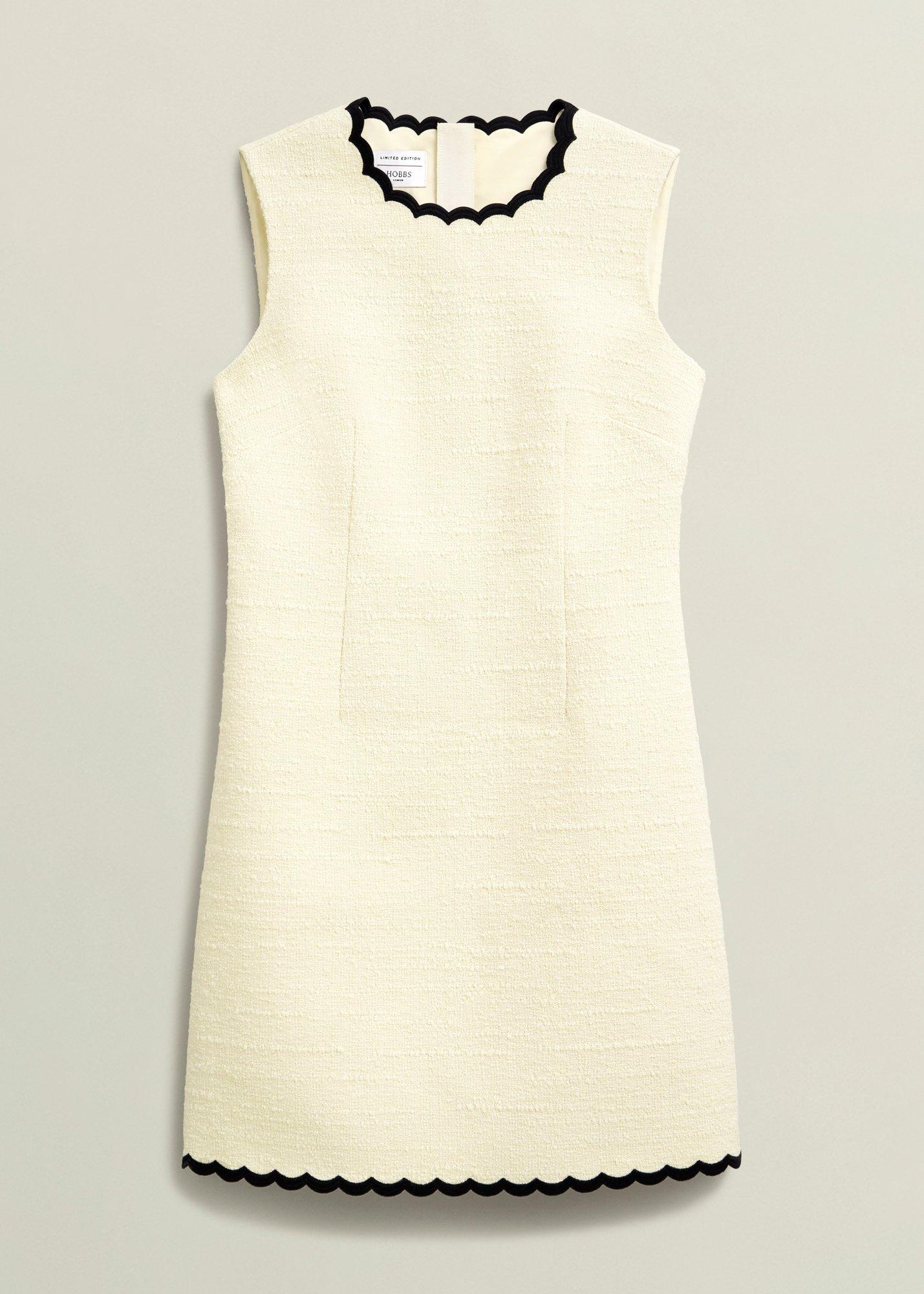 Laskett Boucle Mini Dress, Buttercream, hi-res