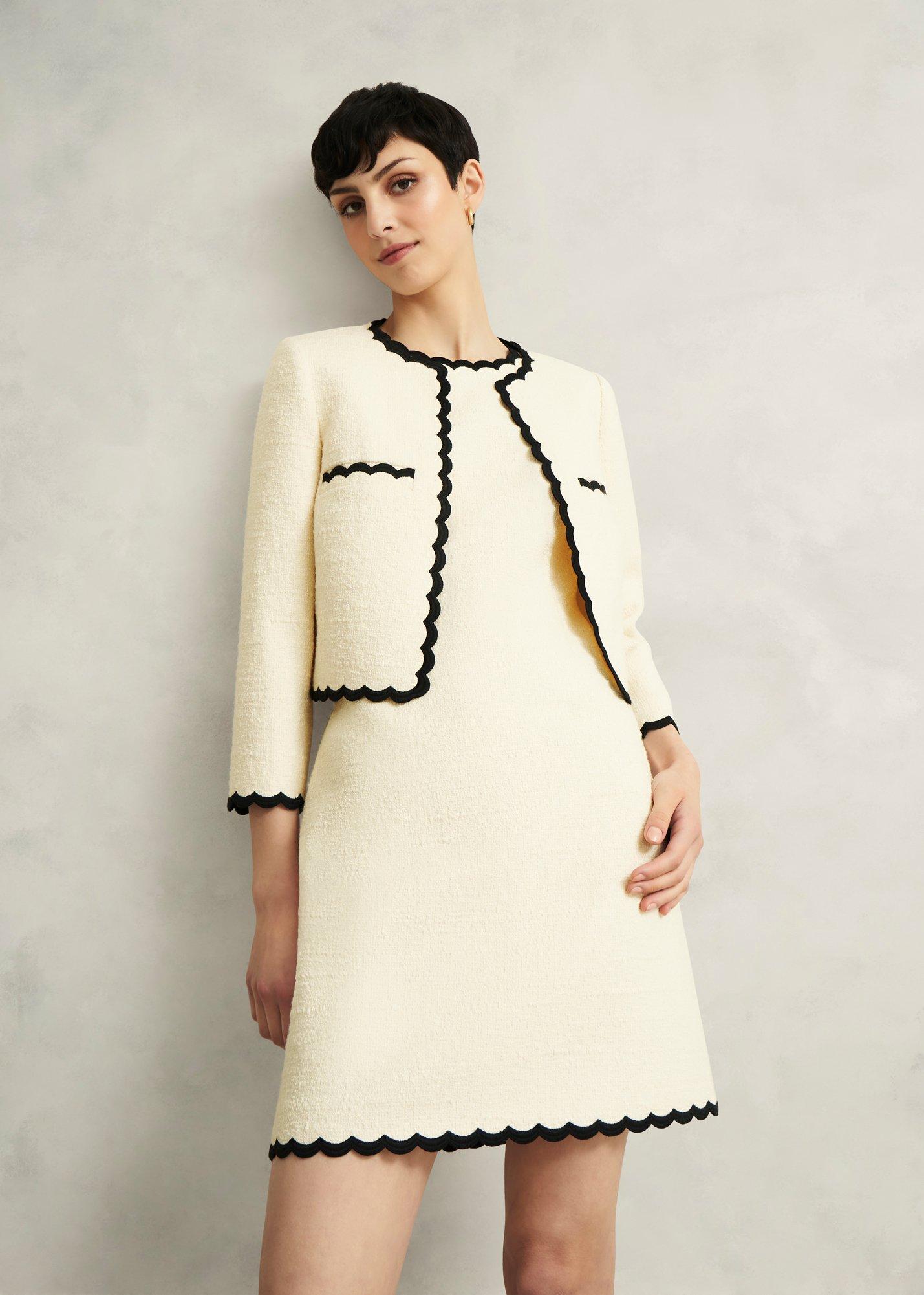 Laskett Boucle Mini Dress, Buttercream, hi-res