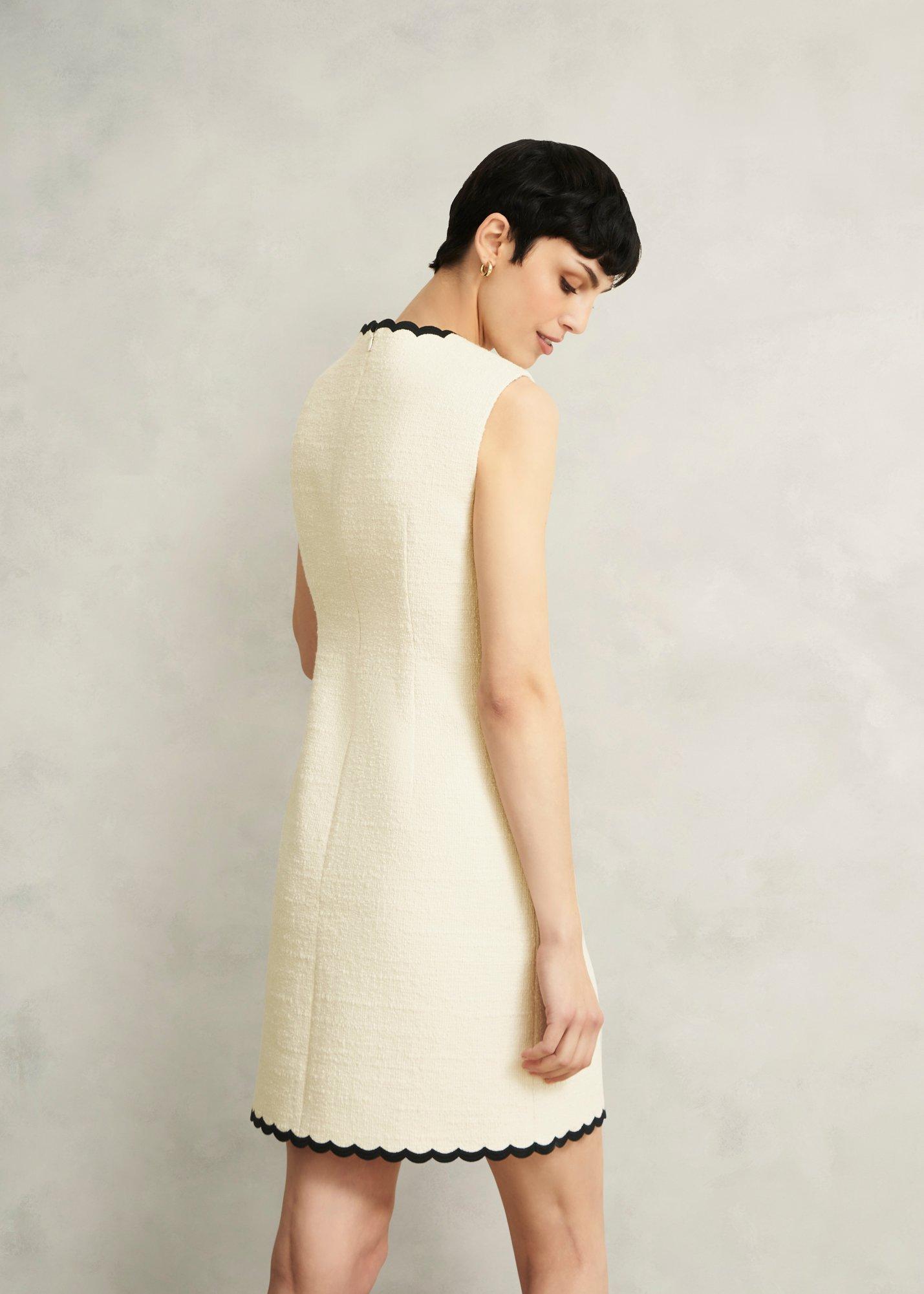 Laskett Boucle Mini Dress, Buttercream, hi-res