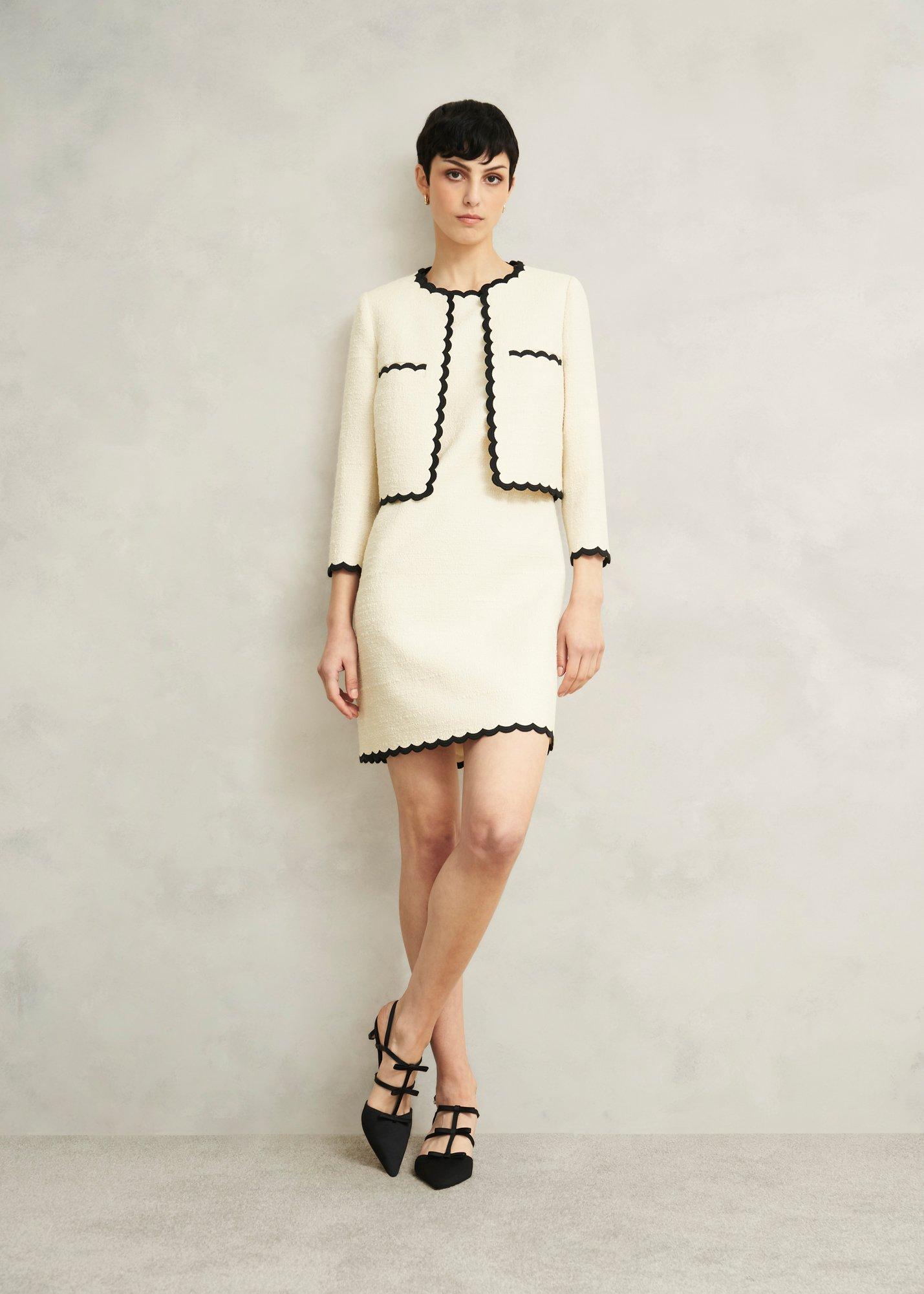 Laskett Boucle Mini Dress, Buttercream, hi-res