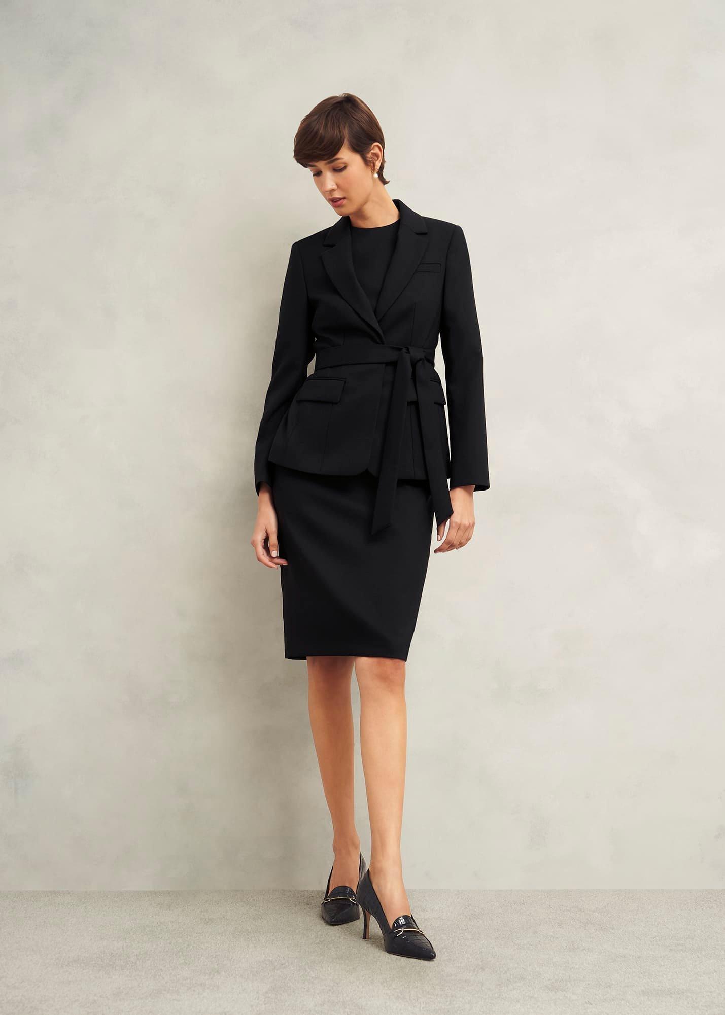 Casey Dress With Wool, Black, hi-res
