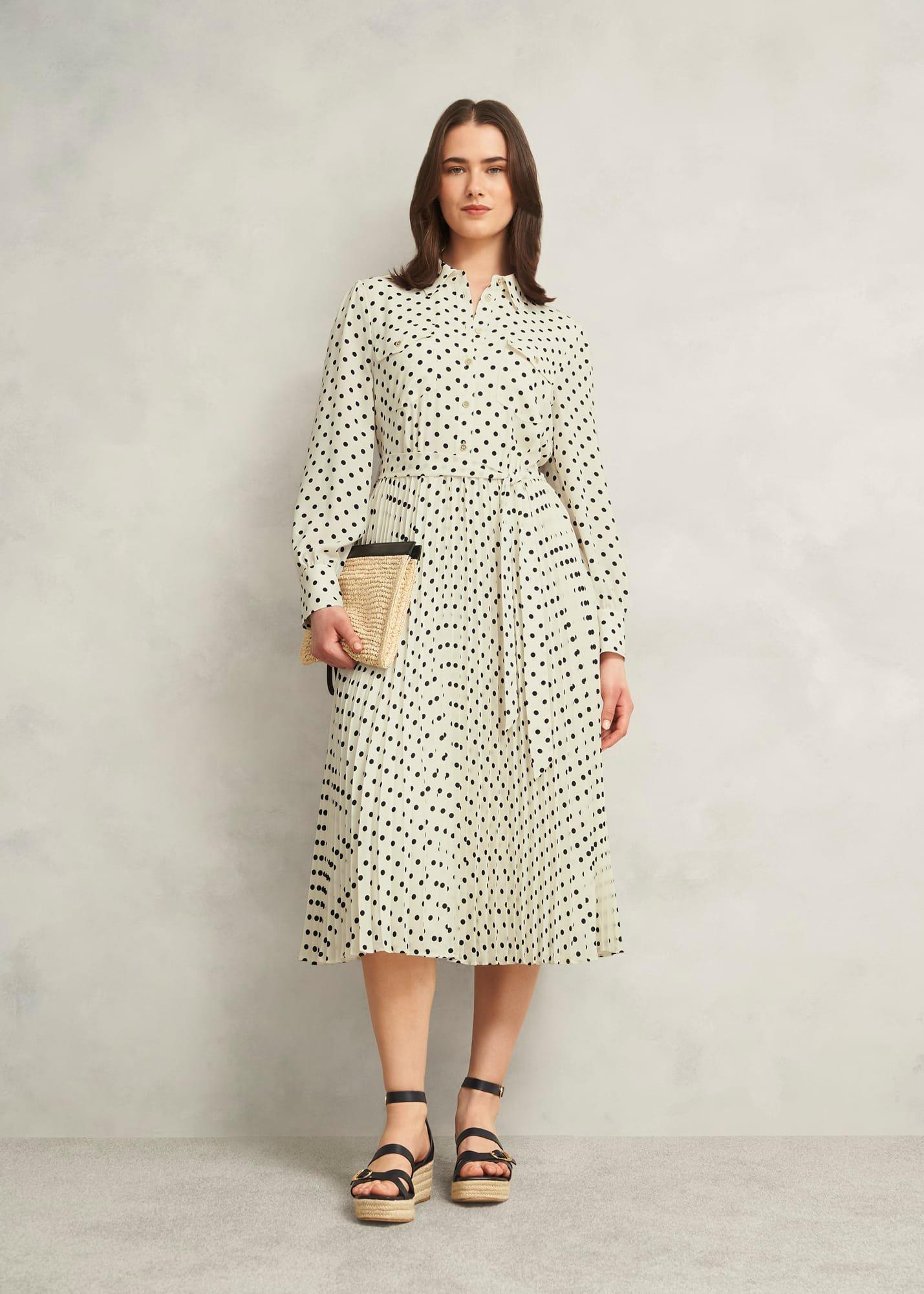 Larina Dress, Ivory Navy, hi-res