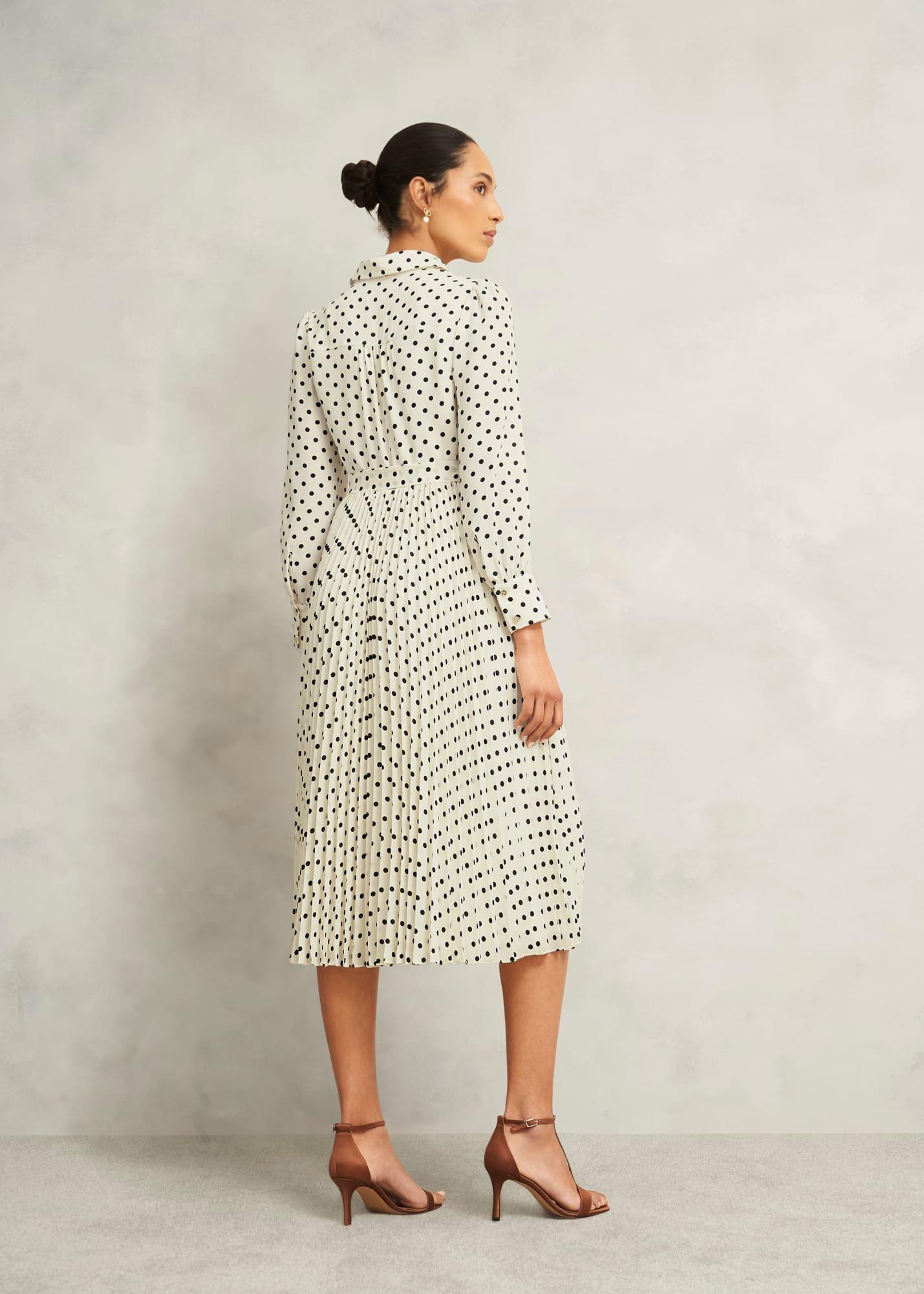 Petite Larina Dress, Ivory Navy, hi-res