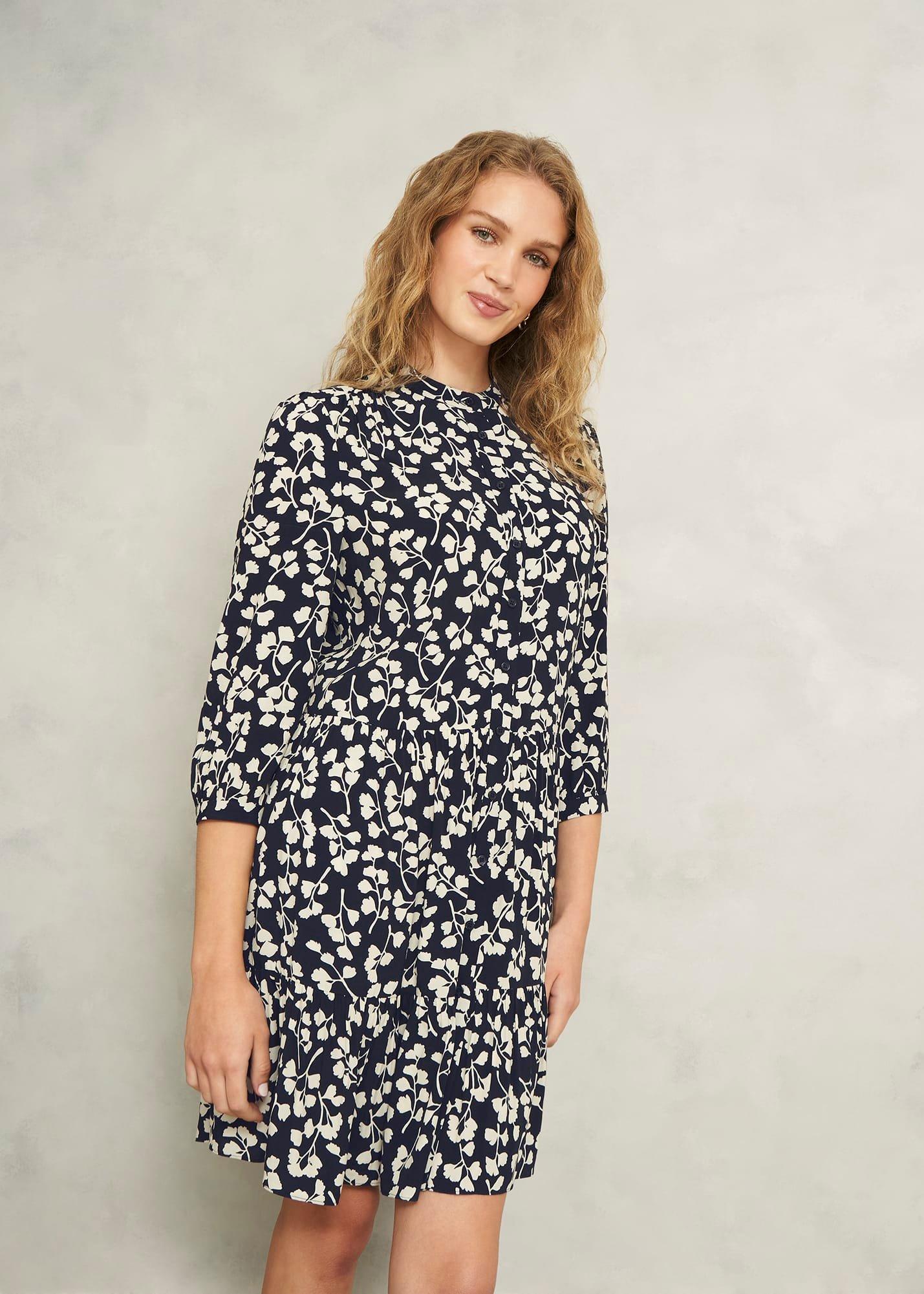 Lacey Dress, Navy Cream, hi-res