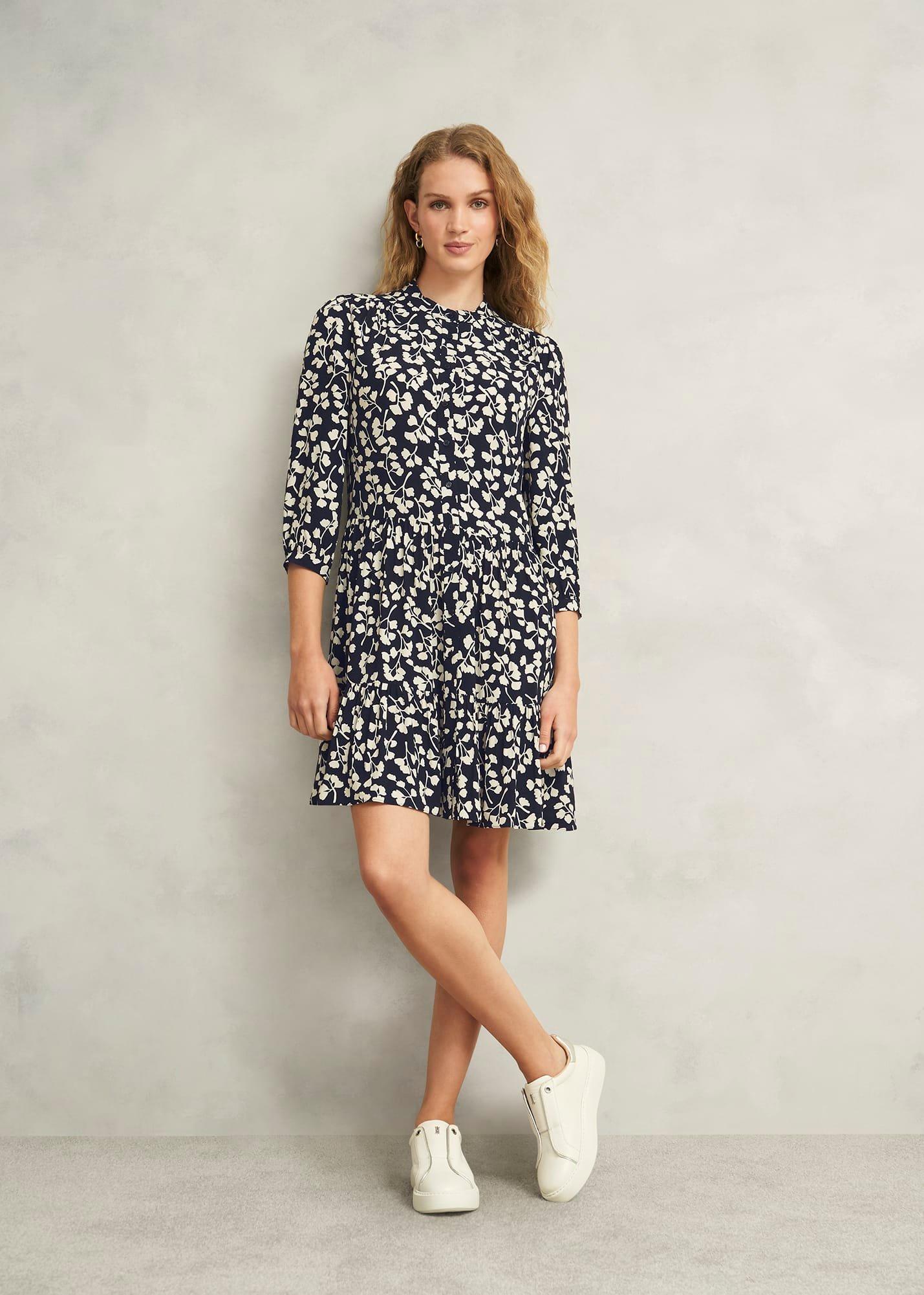 Lacey Dress, Navy Cream, hi-res