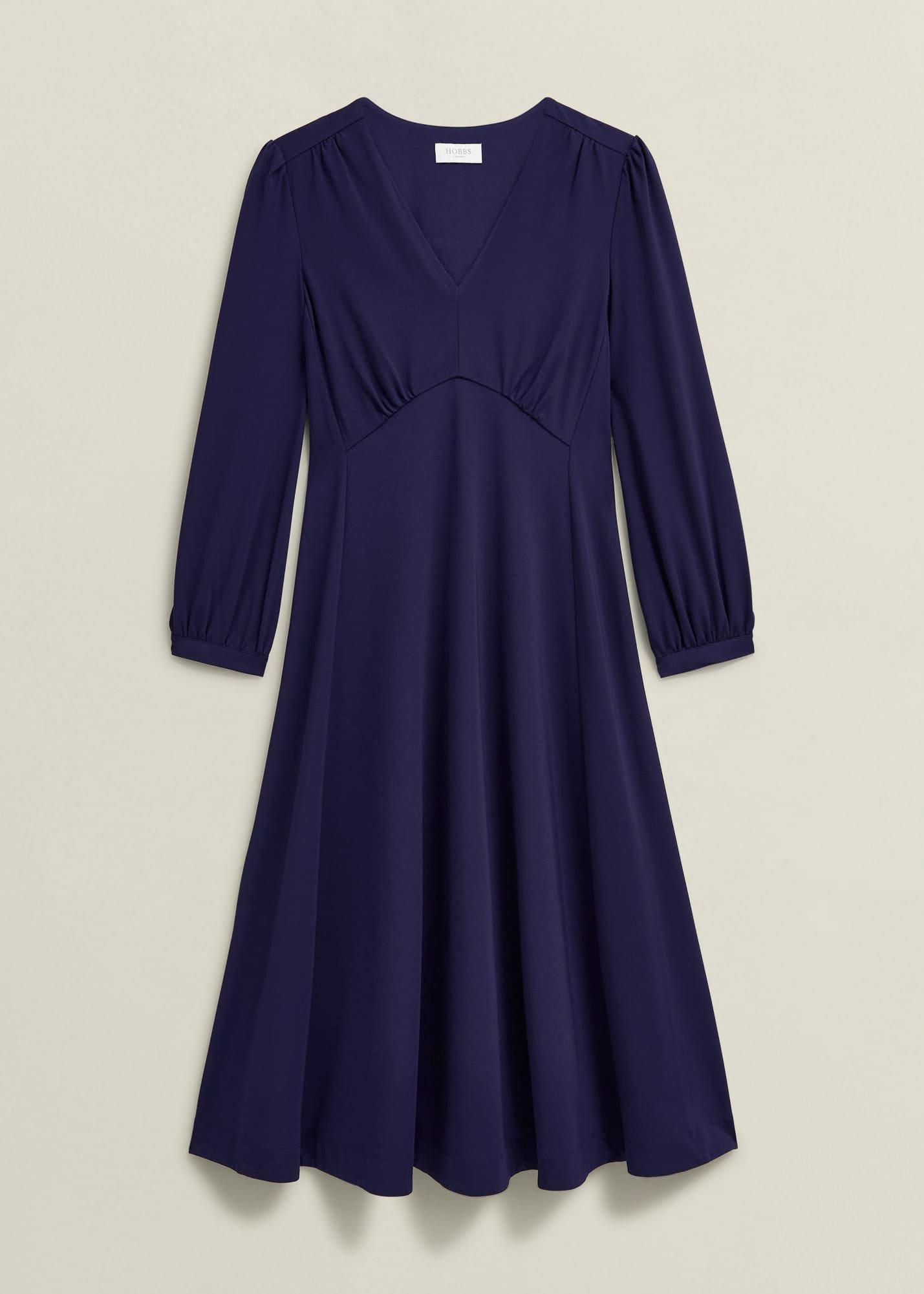 Agatha Ponte Dress, Rich Navy Blue, hi-res