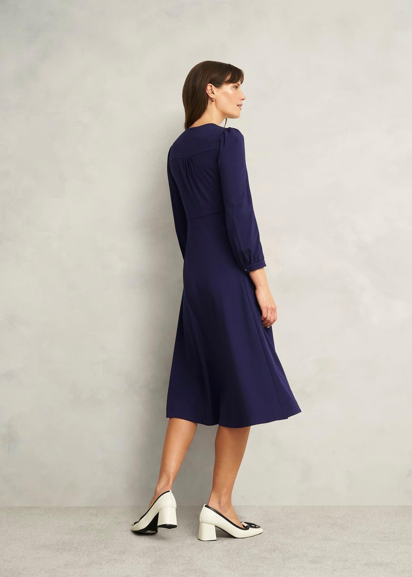 Agatha Ponte Dress, Rich Navy Blue, hi-res
