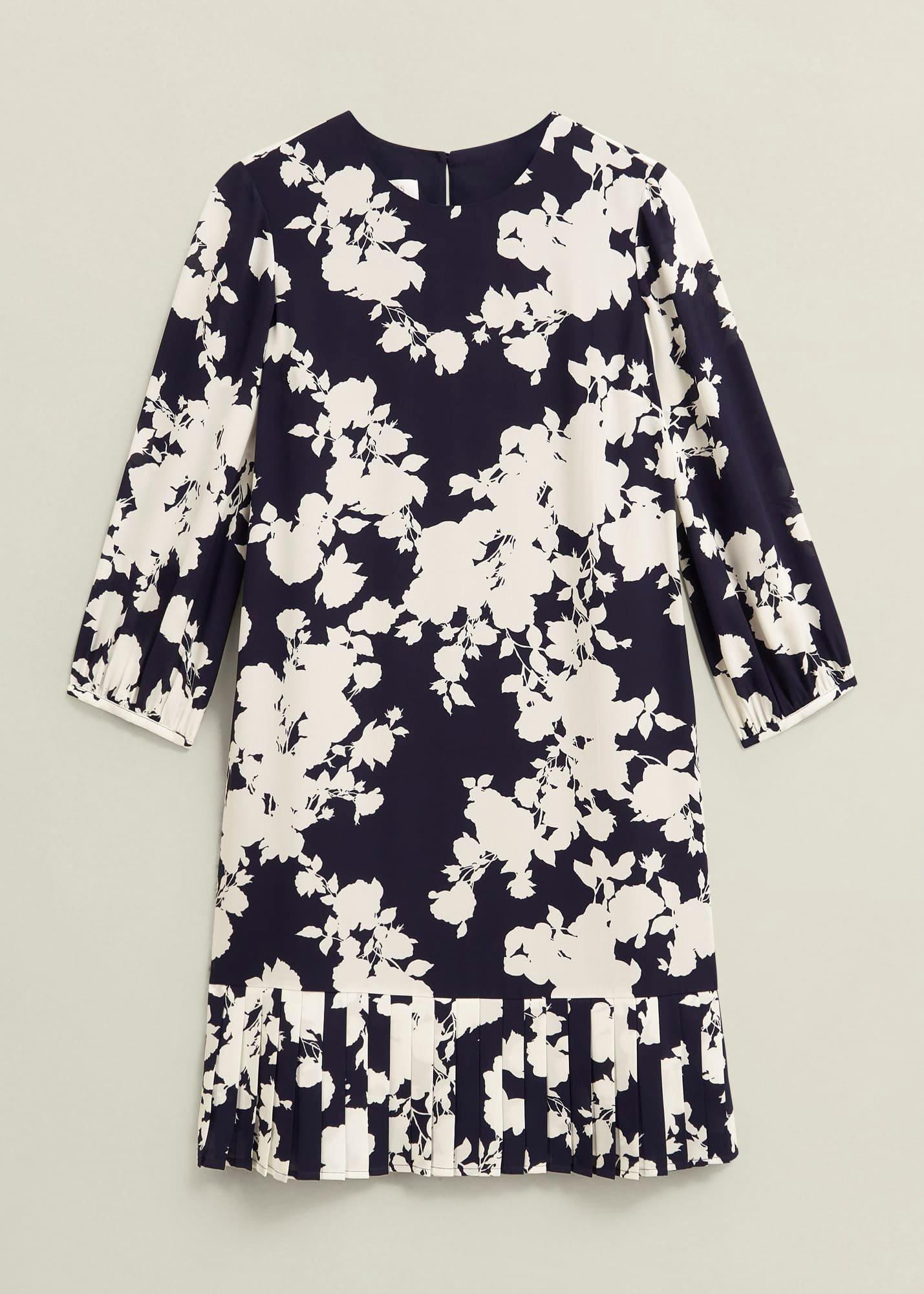 Petite Liana Floral Dress, Midnight Ivory, hi-res