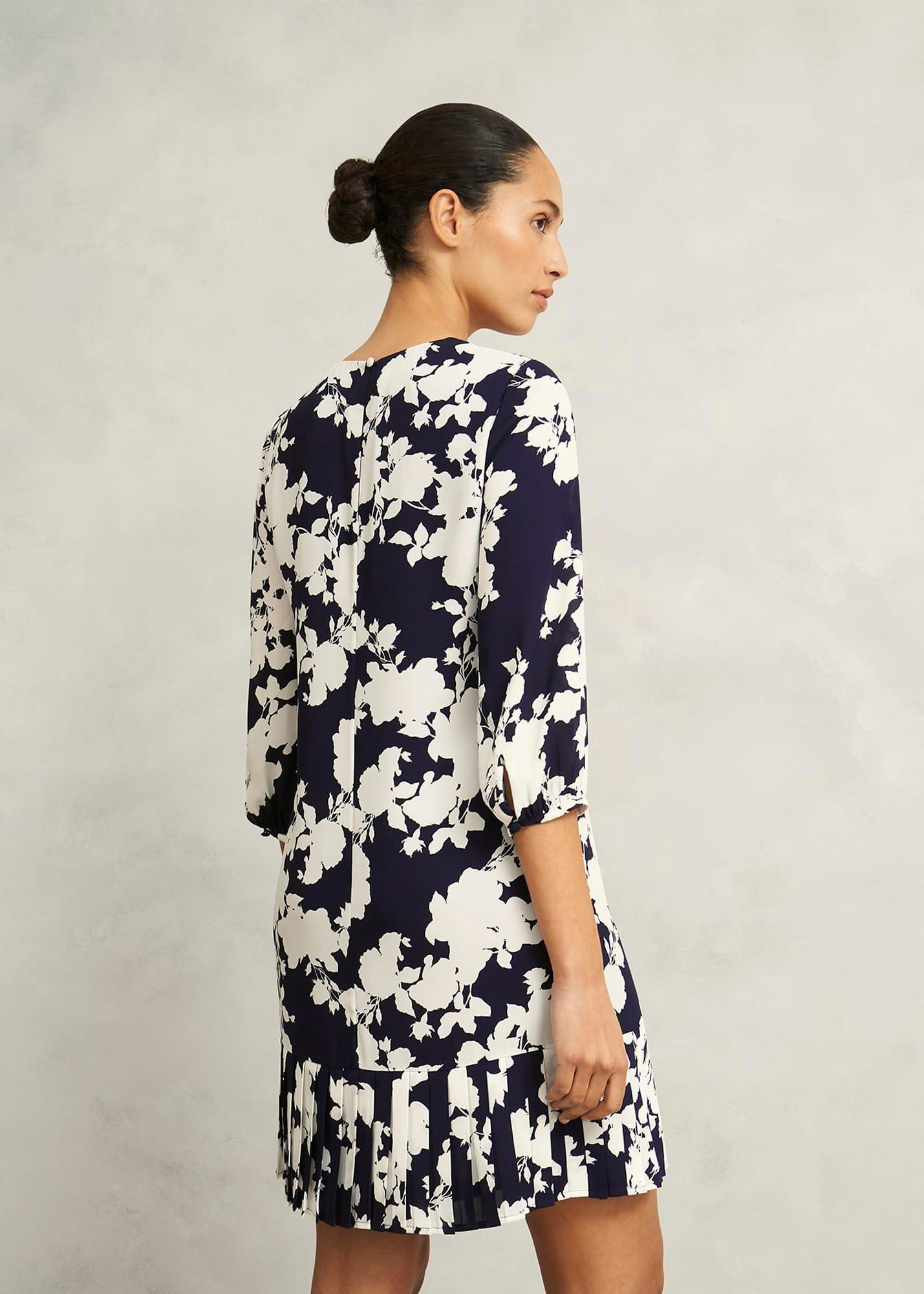 Petite Liana Floral Dress, Midnight Ivory, hi-res