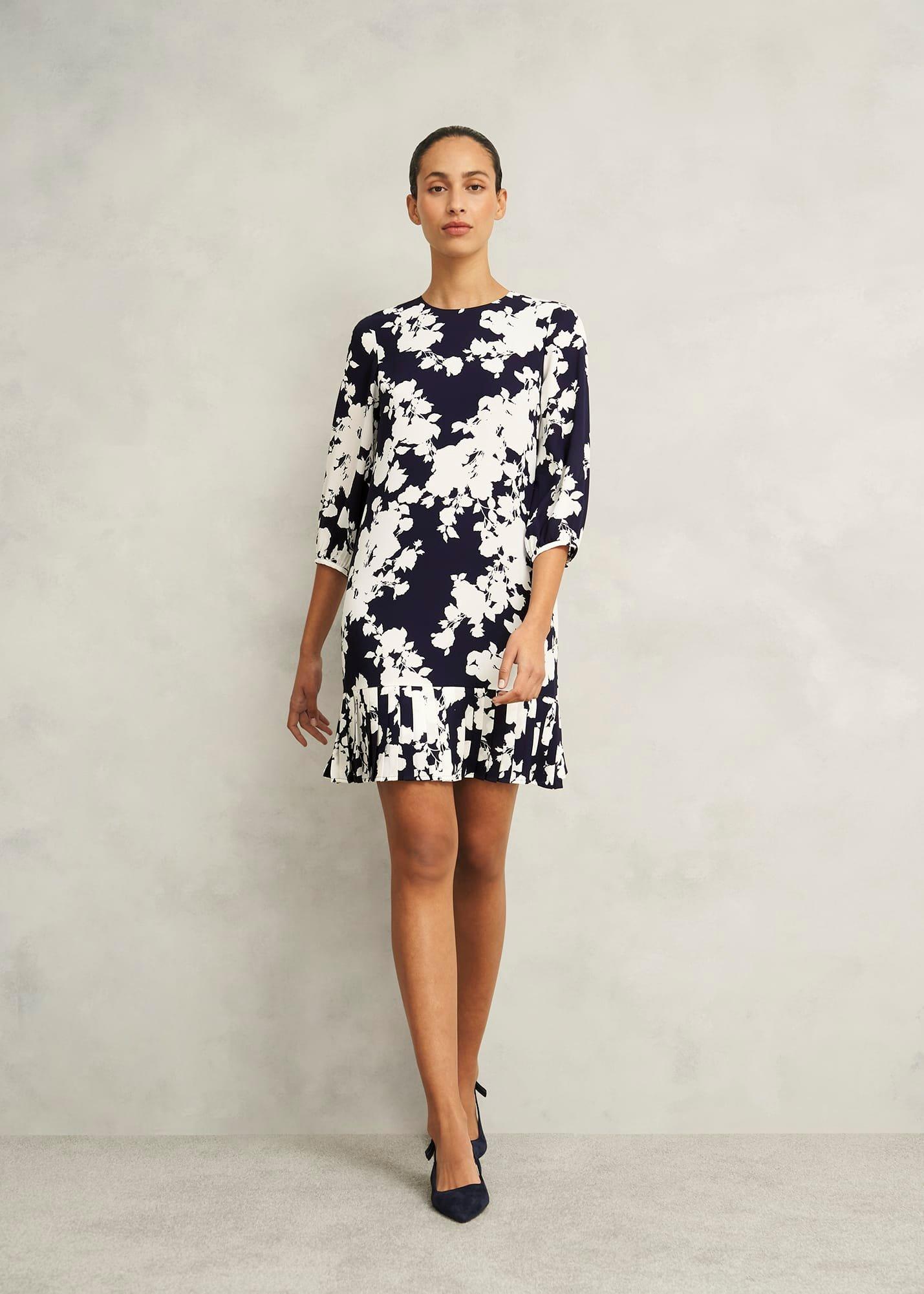 Petite Liana Floral Dress, Midnight Ivory, hi-res