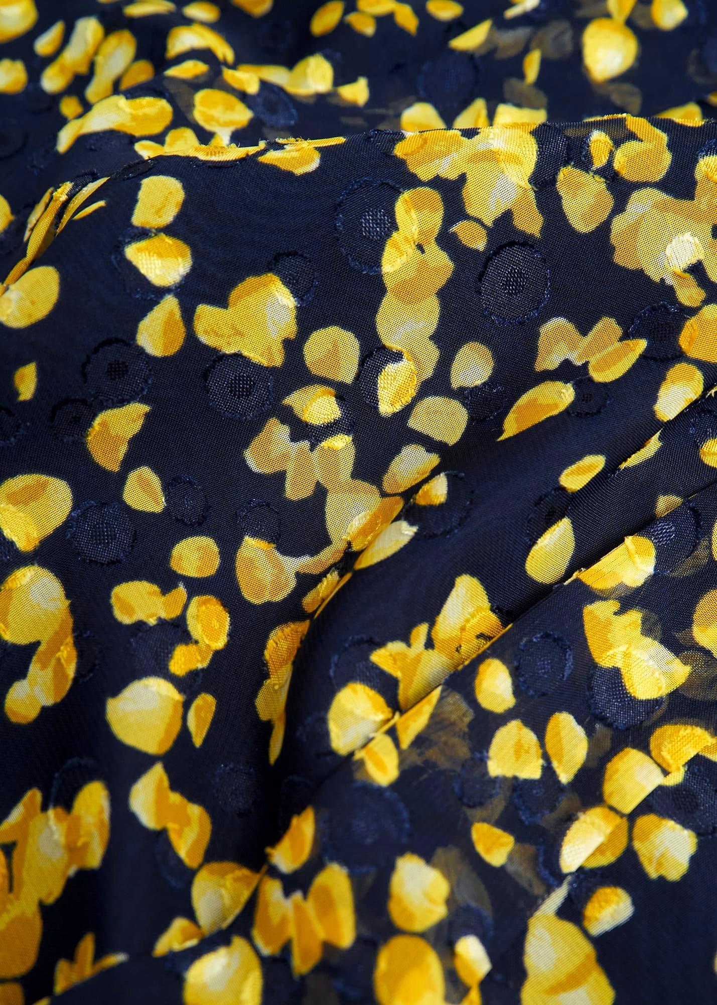 Aria Blouse, Navy Yellow, hi-res