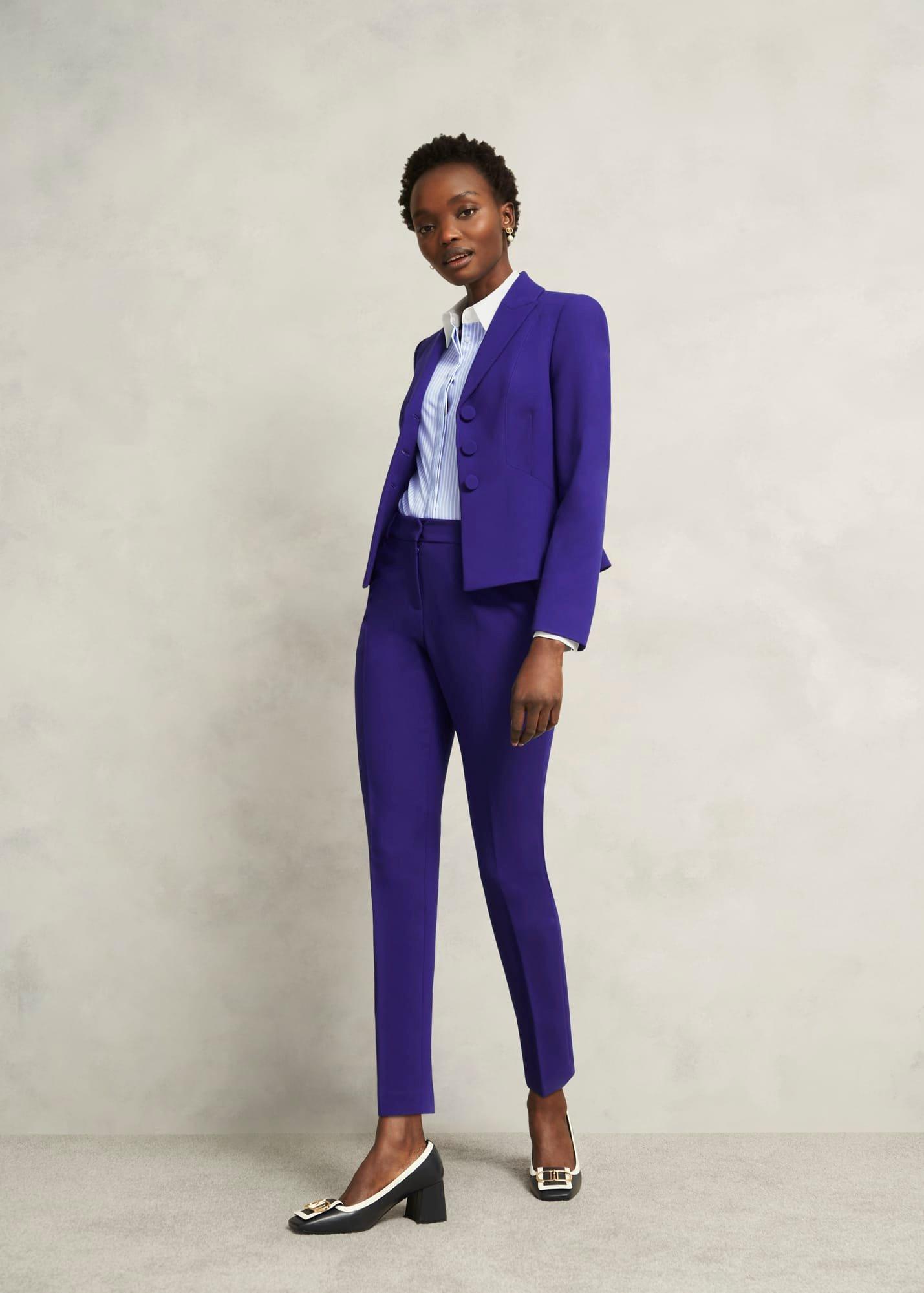 Victoria Cotton Blend Shirt, Pale Blue White, hi-res