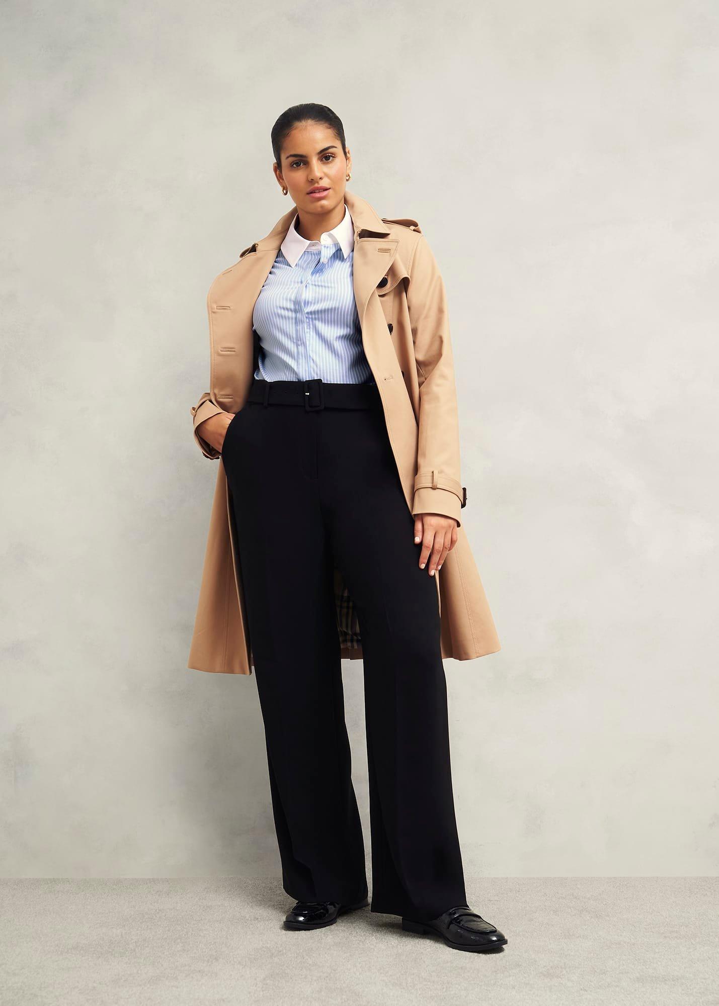 Victoria Cotton Blend Shirt, Pale Blue White, hi-res