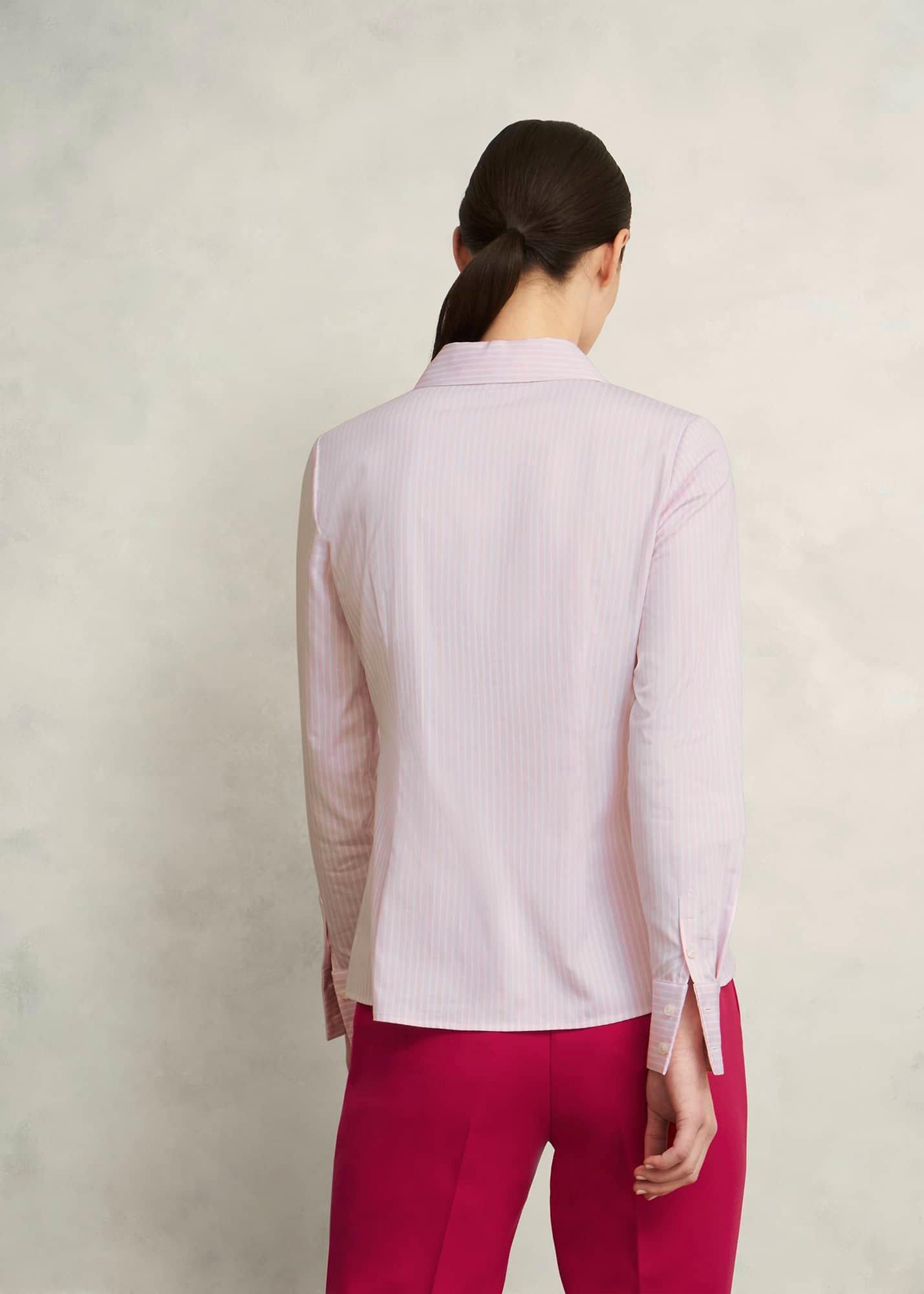 Victoria Cotton Blend Shirt, Pink White, hi-res