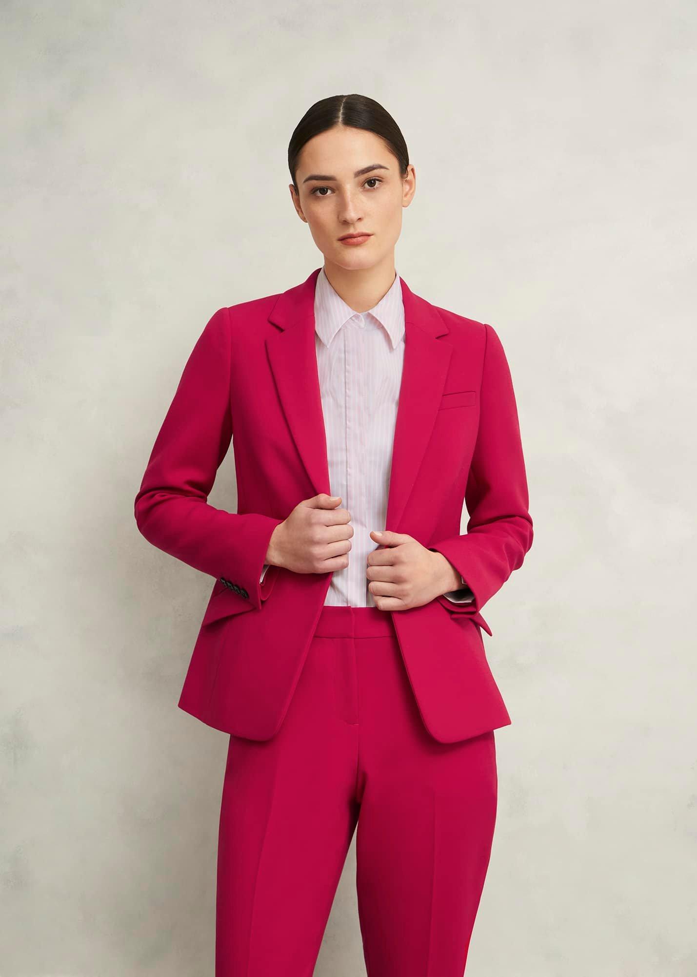 Victoria Cotton Blend Shirt, Pink White, hi-res