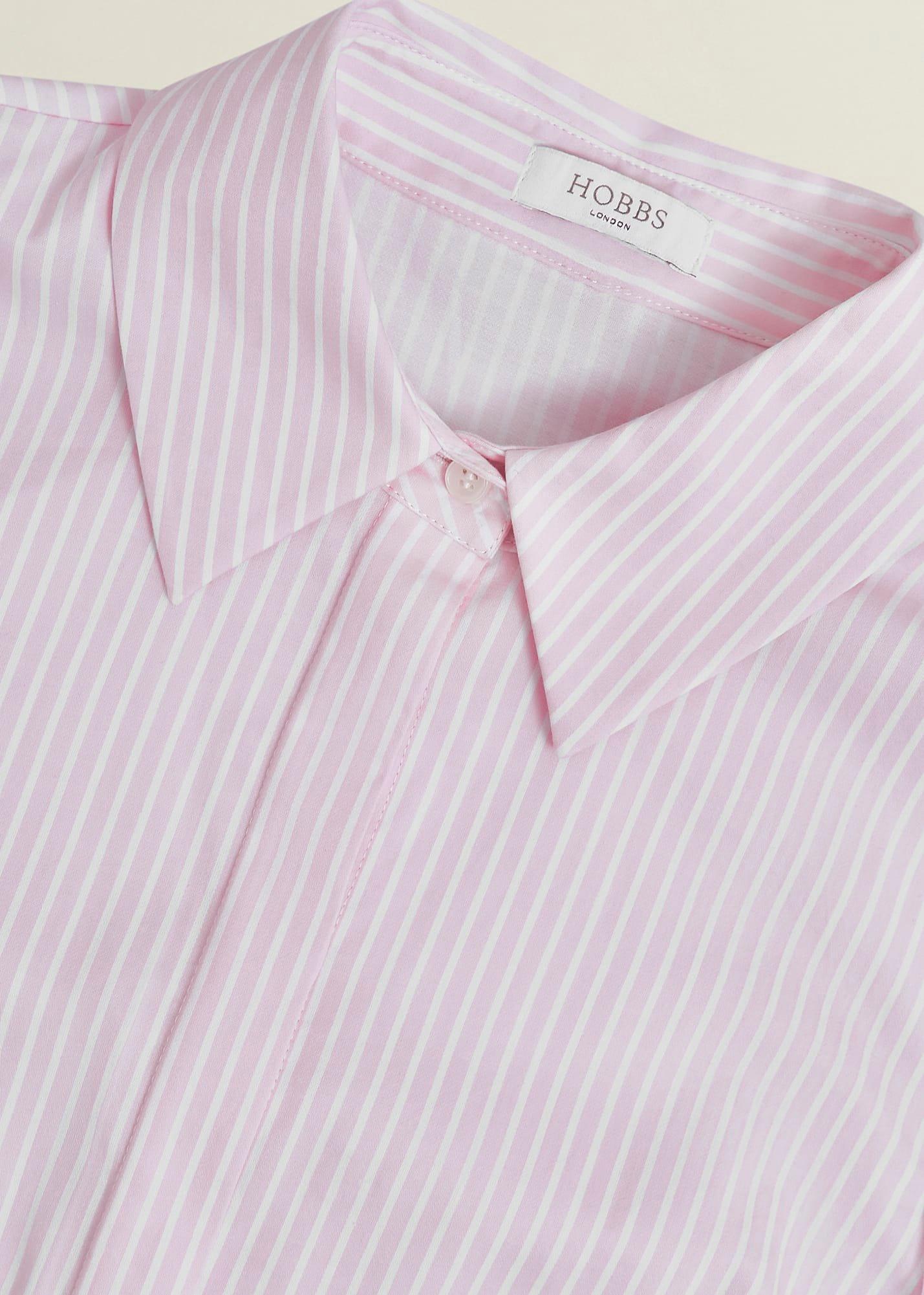Victoria Cotton Blend Shirt, Pink White, hi-res
