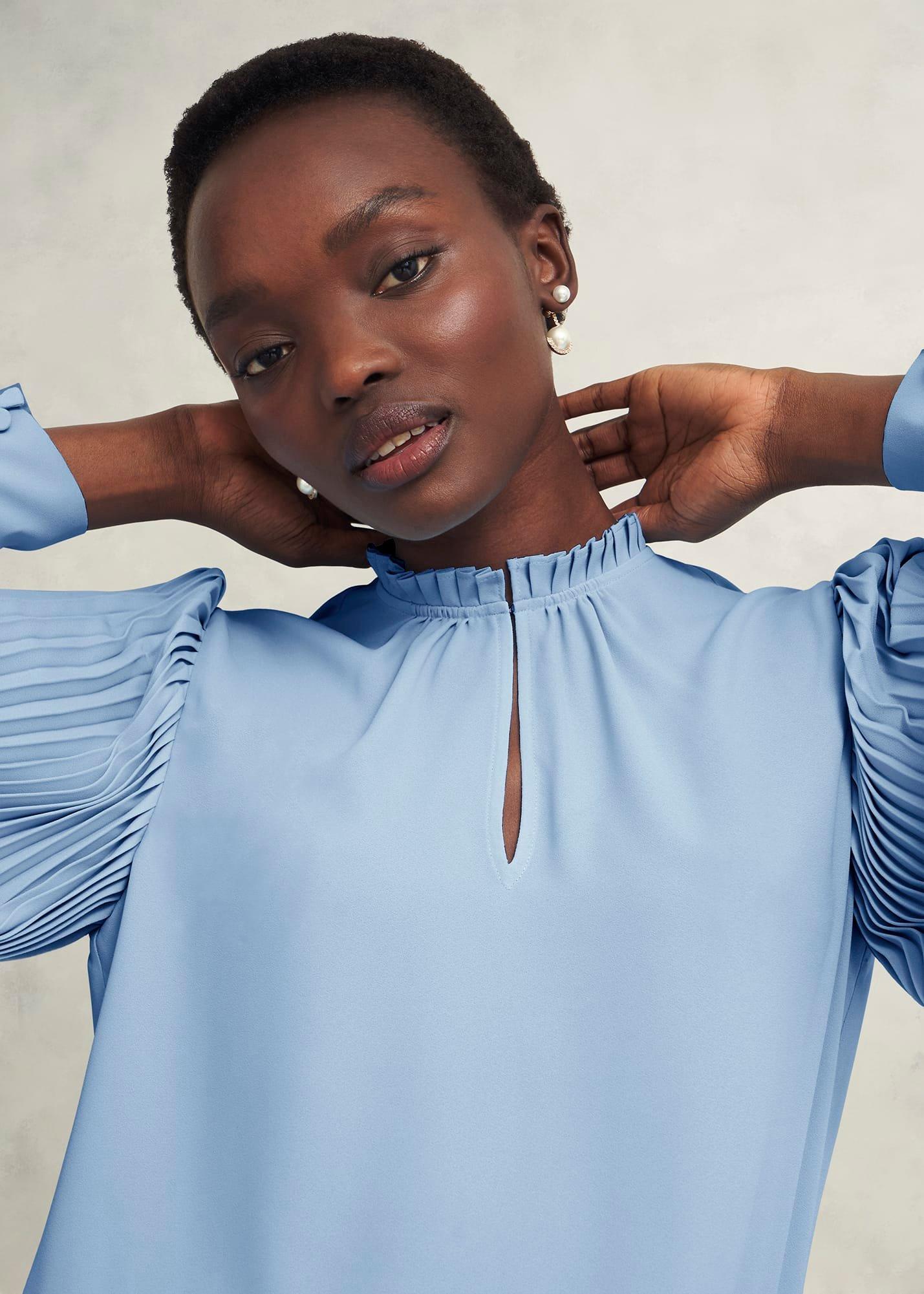 Carrie Blouse, Powder Blue, hi-res