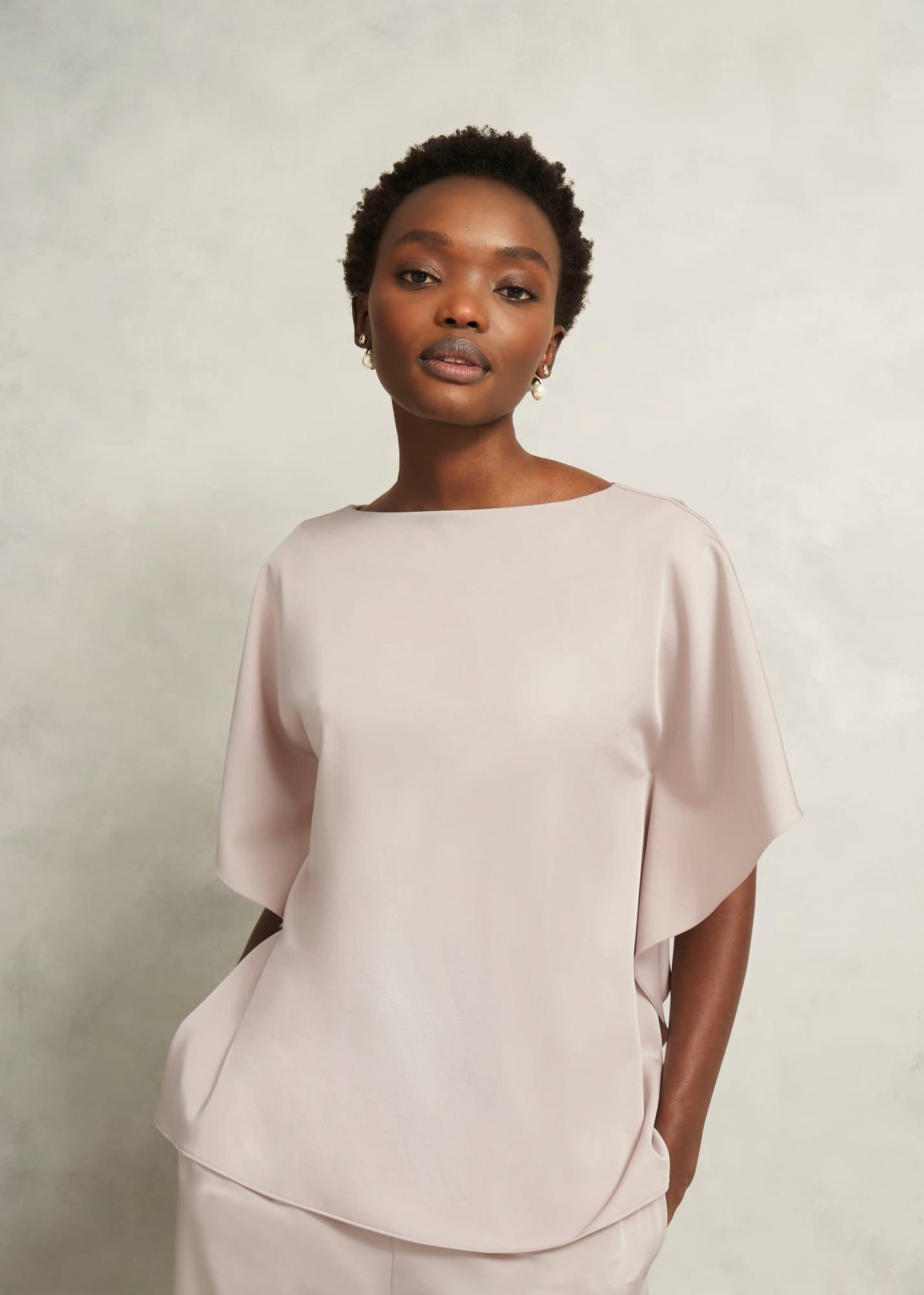 Delora Blouse, Oyster, hi-res