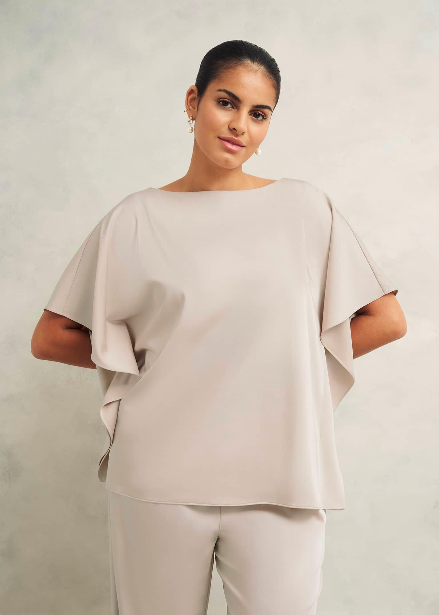 Delora Blouse, Oyster, hi-res