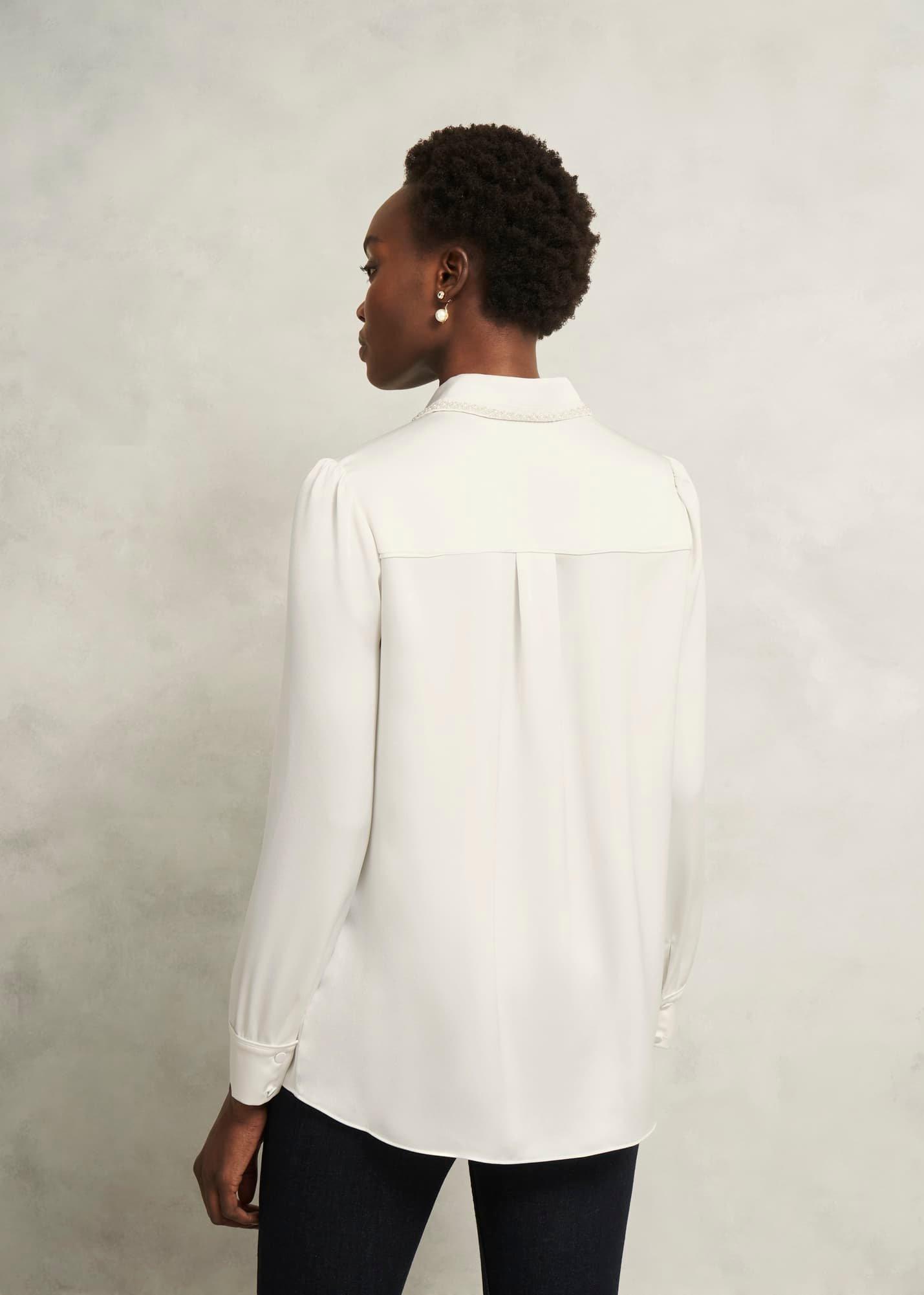 Maisey Embelished Shirt, Ivory, hi-res