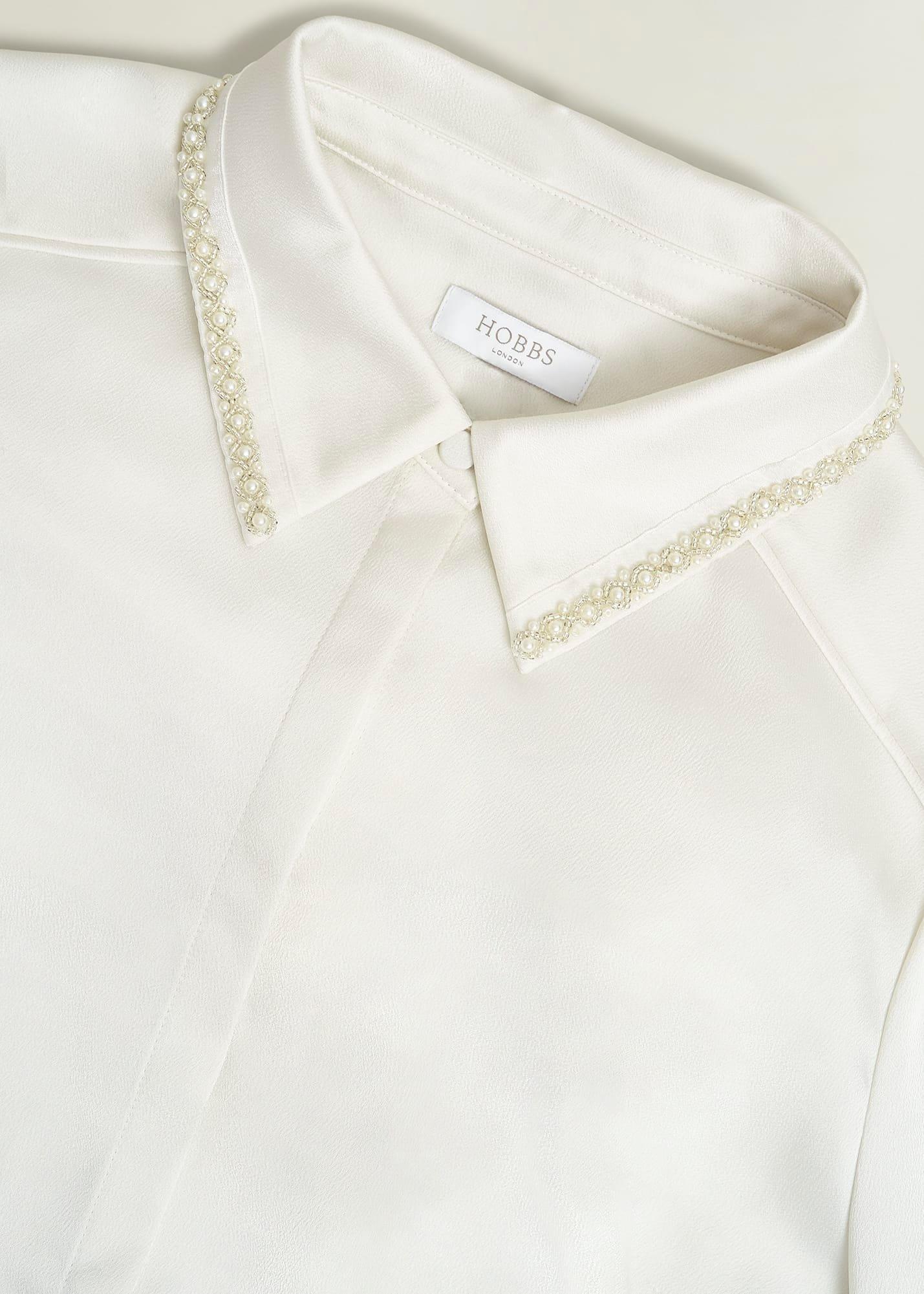 Maisey Embelished Shirt, Ivory, hi-res
