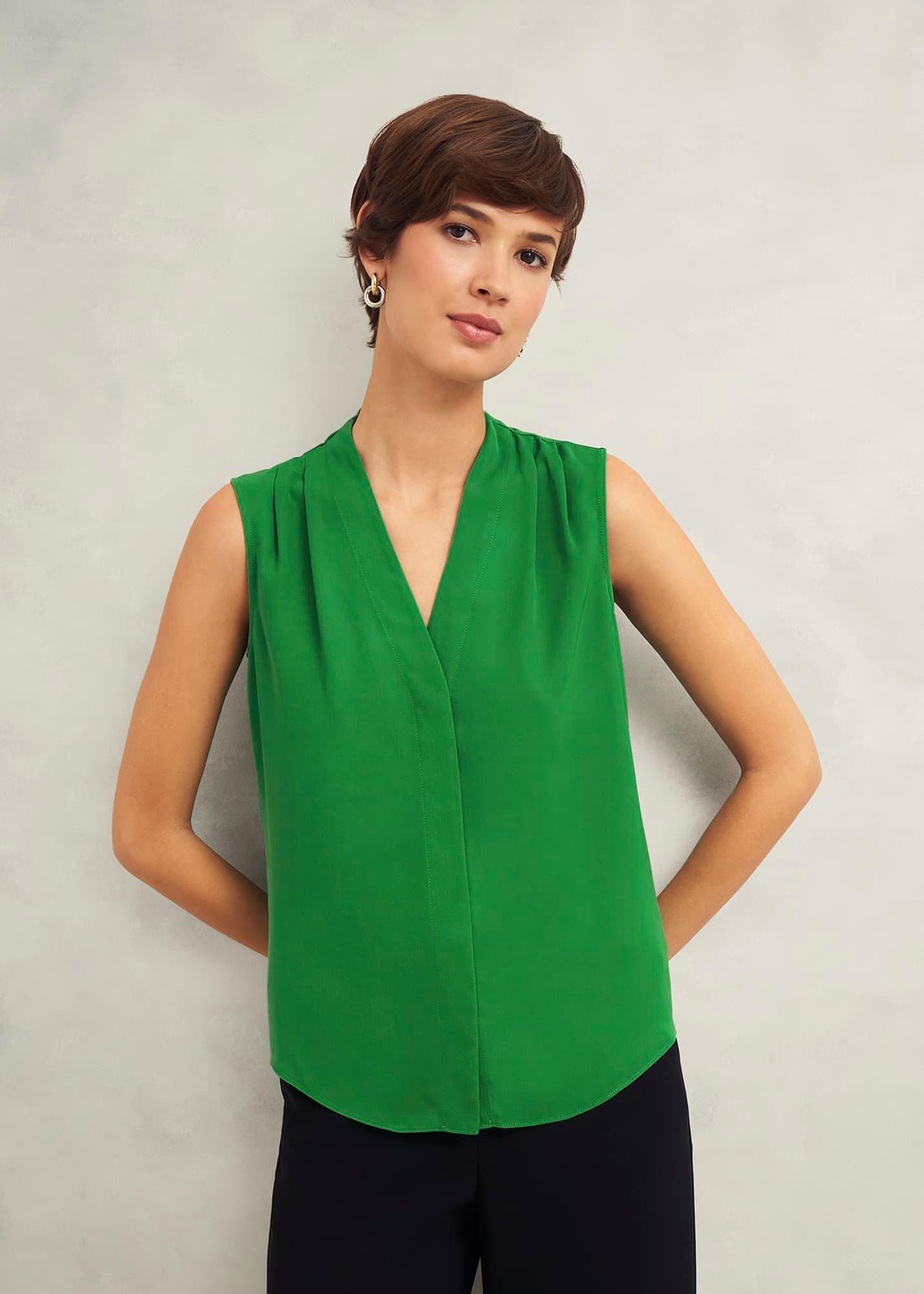 Poppy Blouse, Lush Green, hi-res