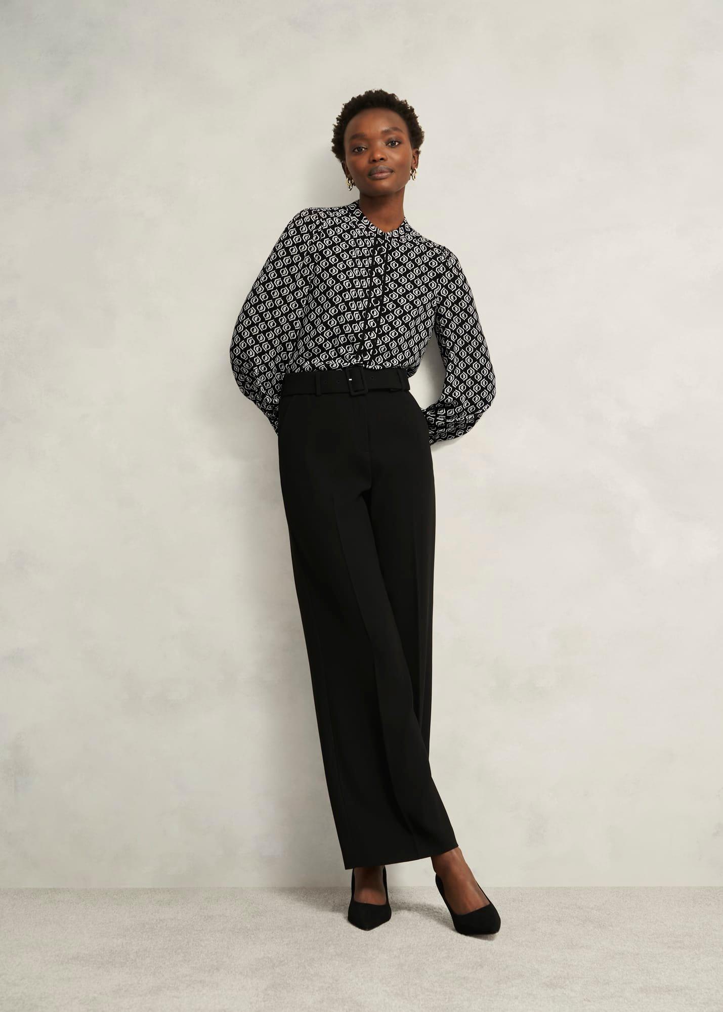 Alba Blouse, Black Cream, hi-res