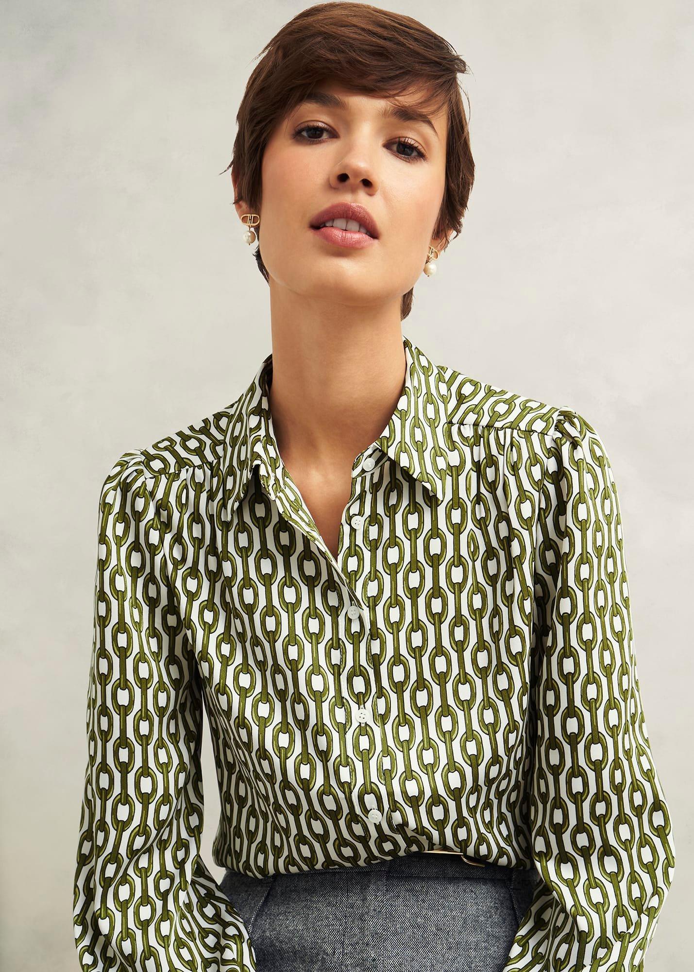 Tallie Shirt, Ivory Green, hi-res