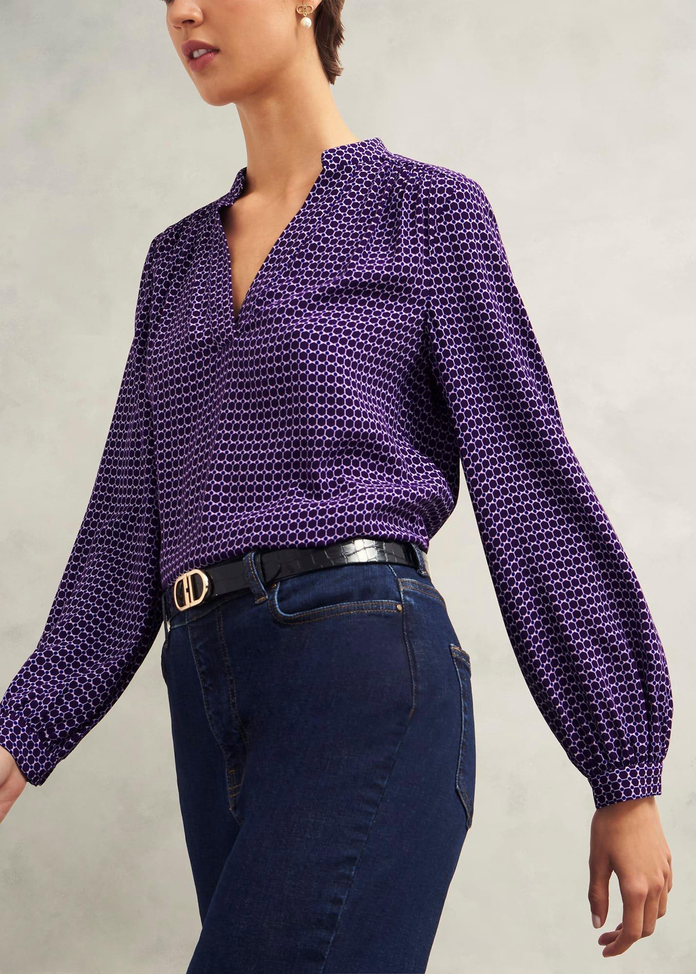 Mila Blouse, Purple Multi, hi-res