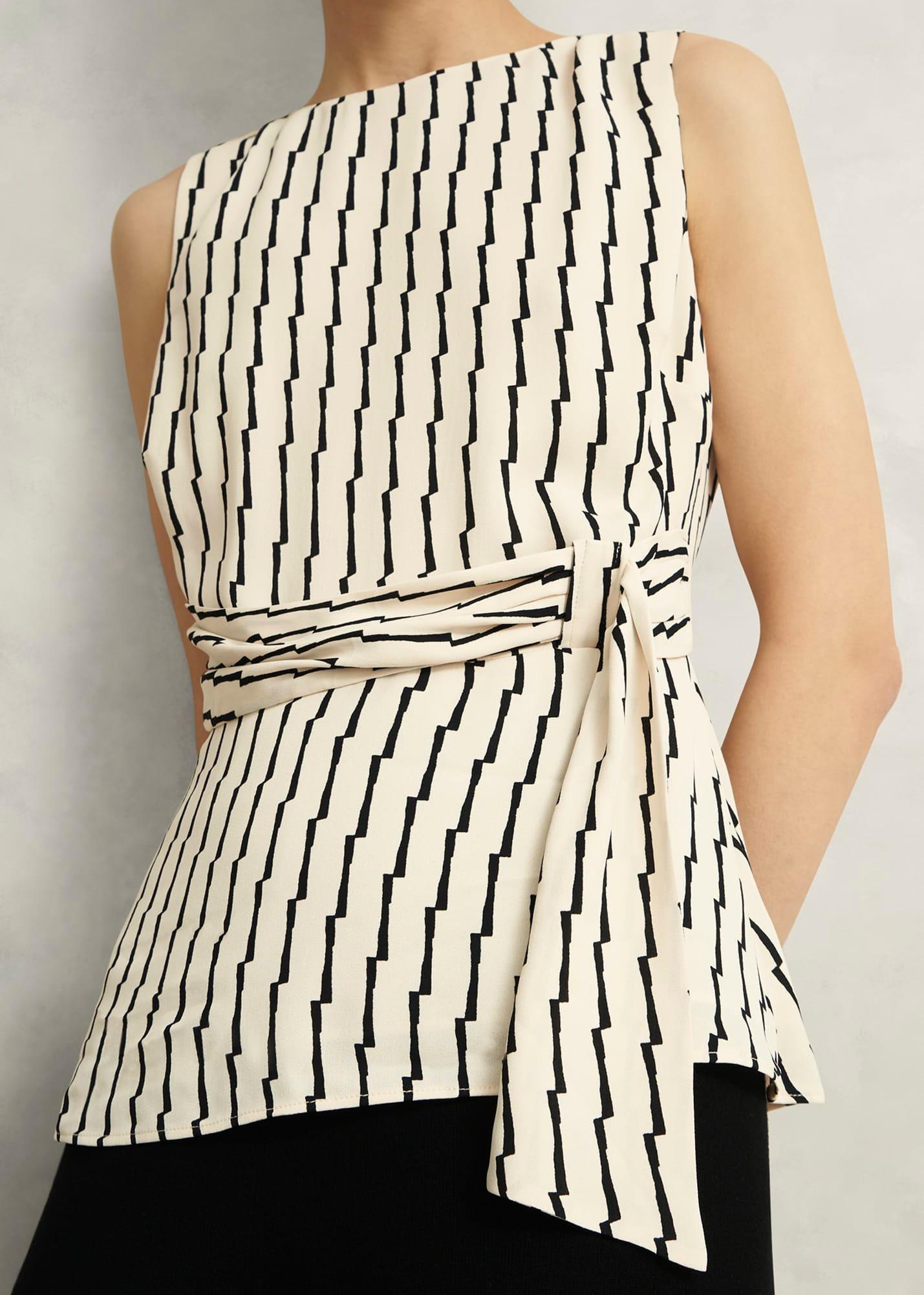 Levens Top, Cream Black, hi-res