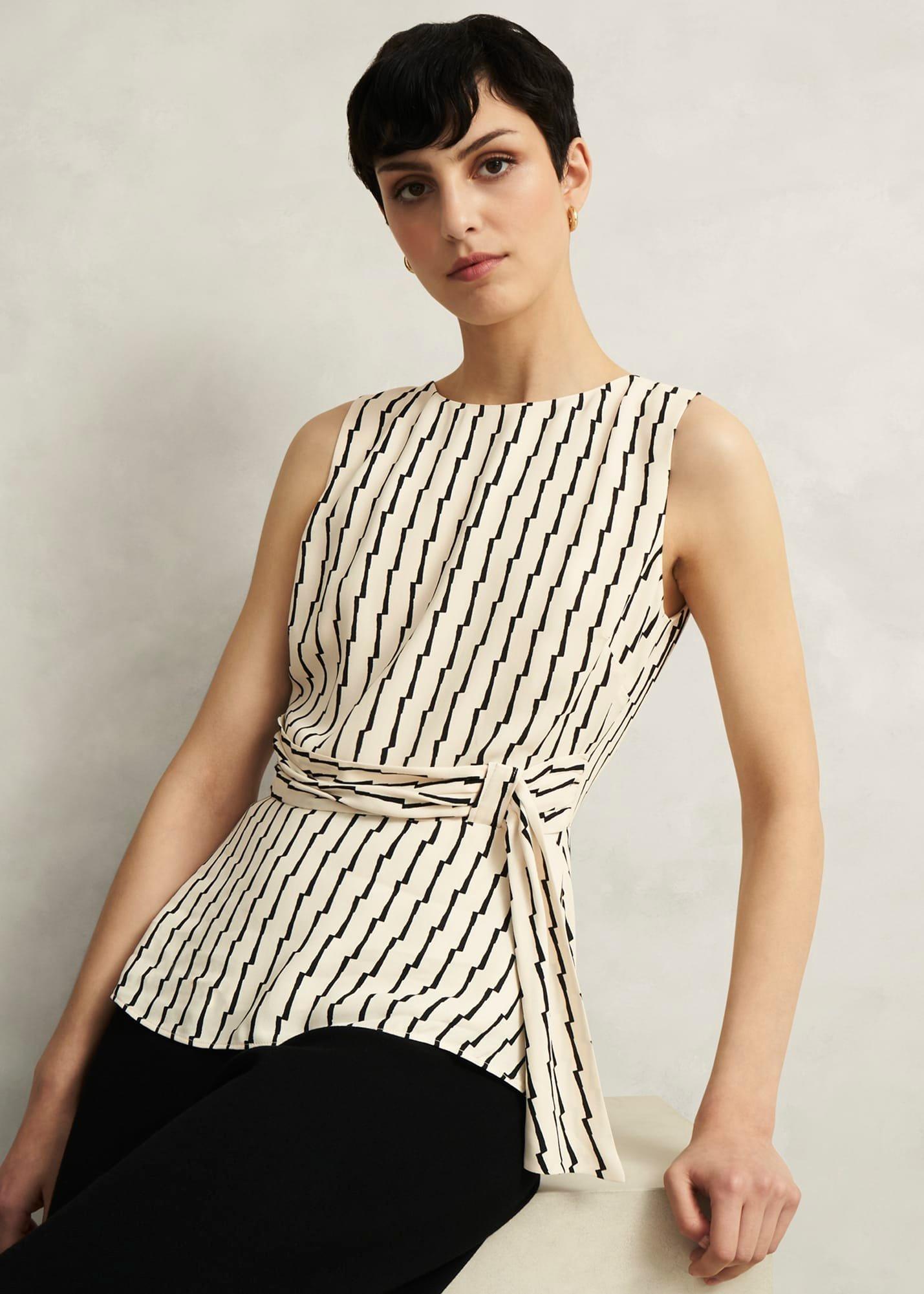 Levens Top, Cream Black, hi-res