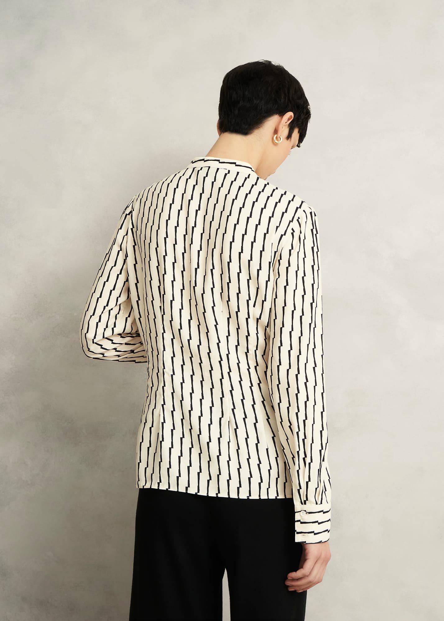 Anglesey Shirt, Buttercream Blk, hi-res