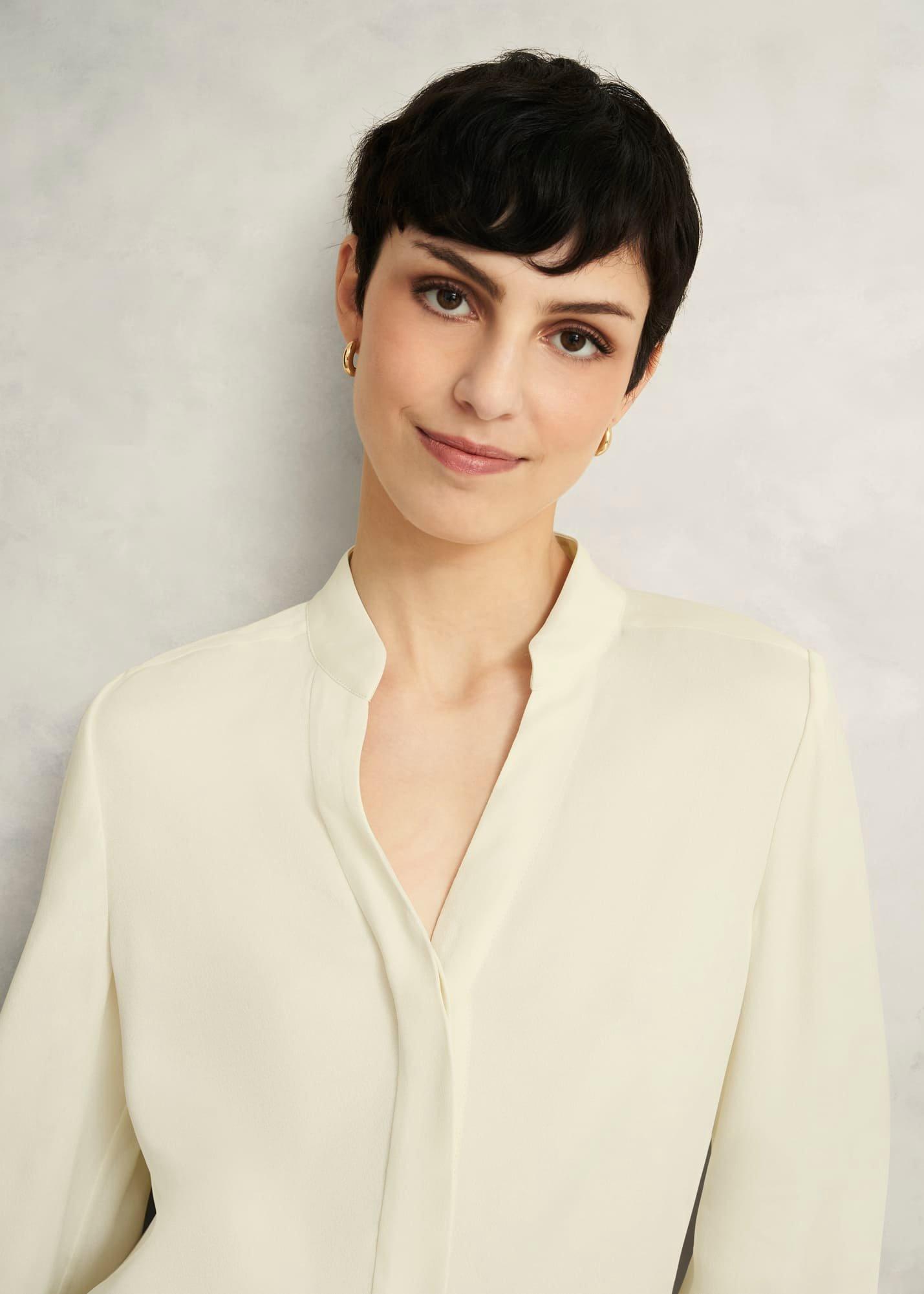 Buttermere Blouse, Buttercream, hi-res