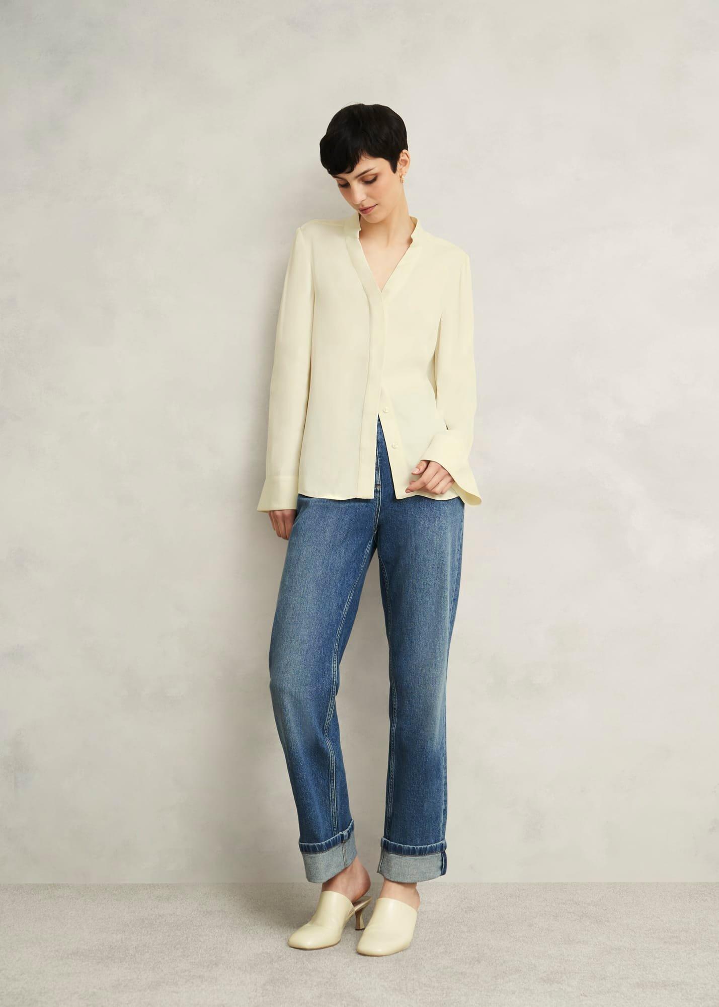 Buttermere Blouse, Buttercream, hi-res