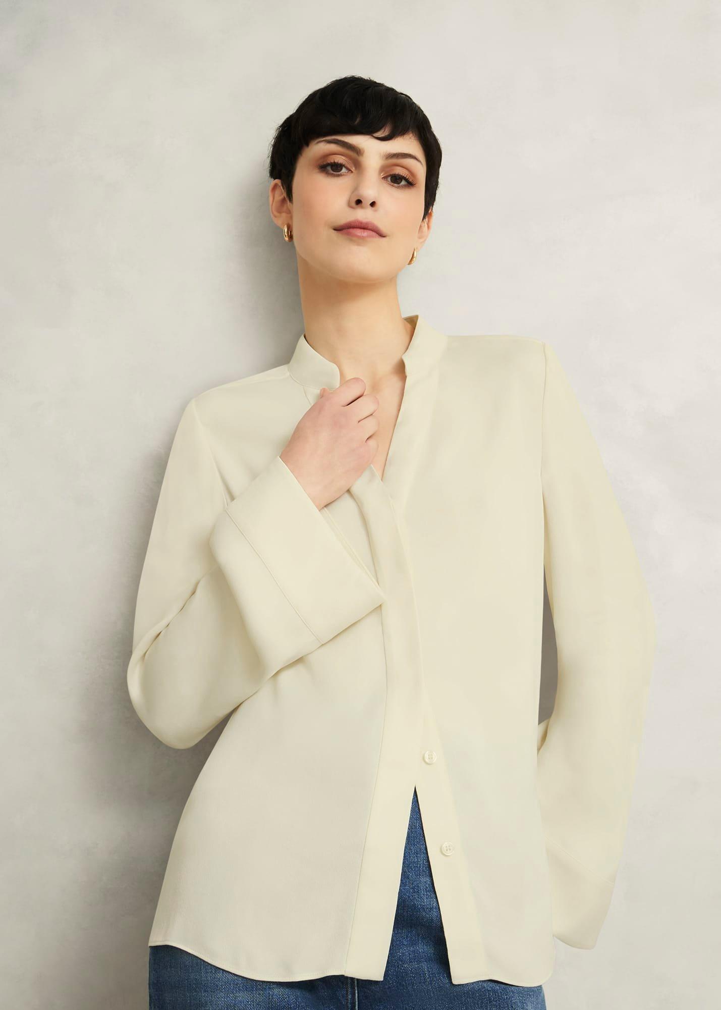 Buttermere Blouse, Buttercream, hi-res