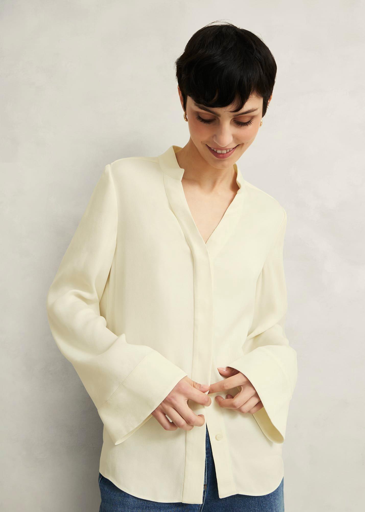 Buttermere Blouse, Buttercream, hi-res